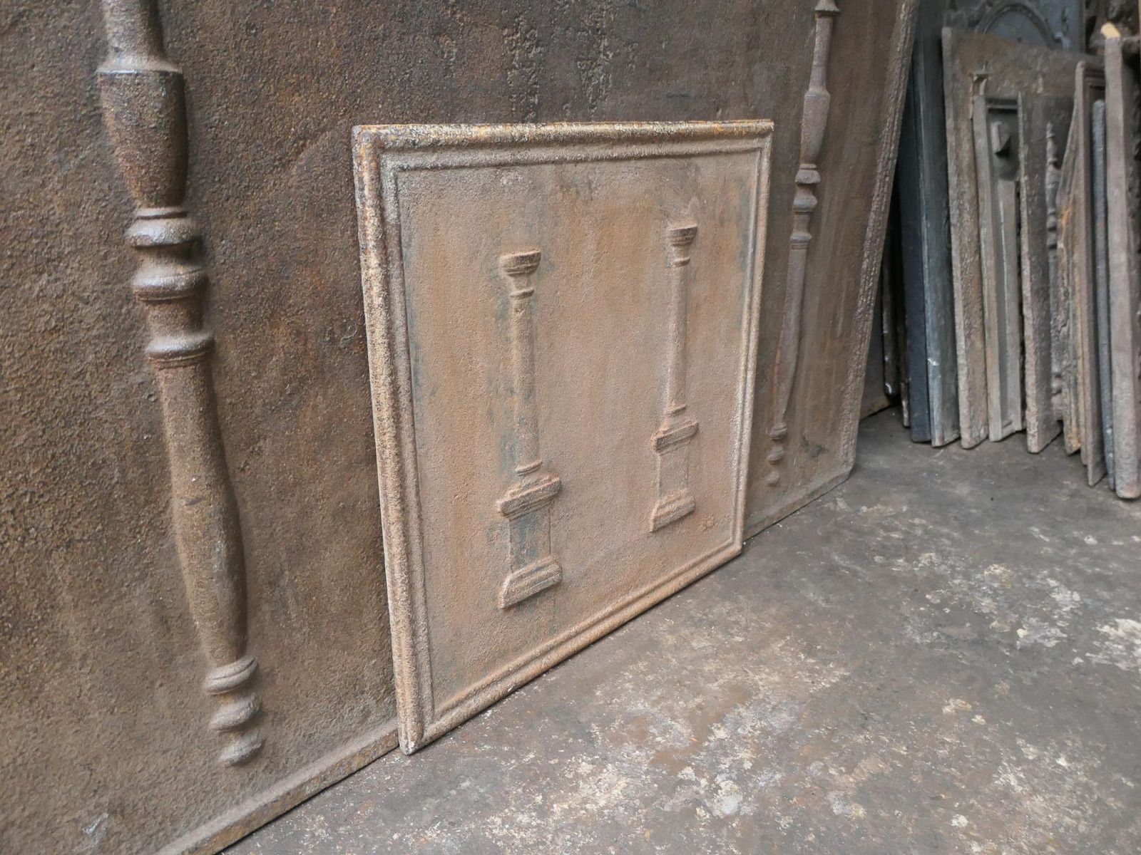 Antique French 'Pillars Of Freedom' Fireback / Backsplash, 18th   19th C. photo buy