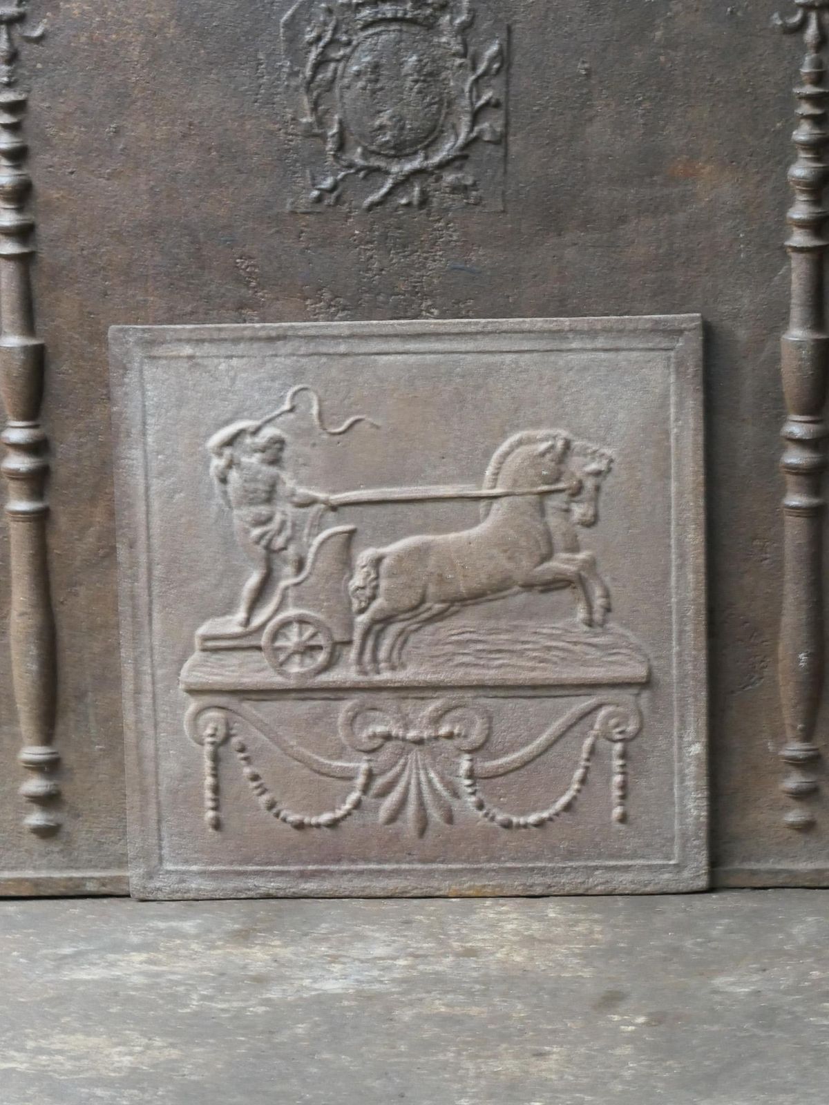 19th Century French 'Apollo With Horses' Fireback / Backsplash photo Home Fixtures