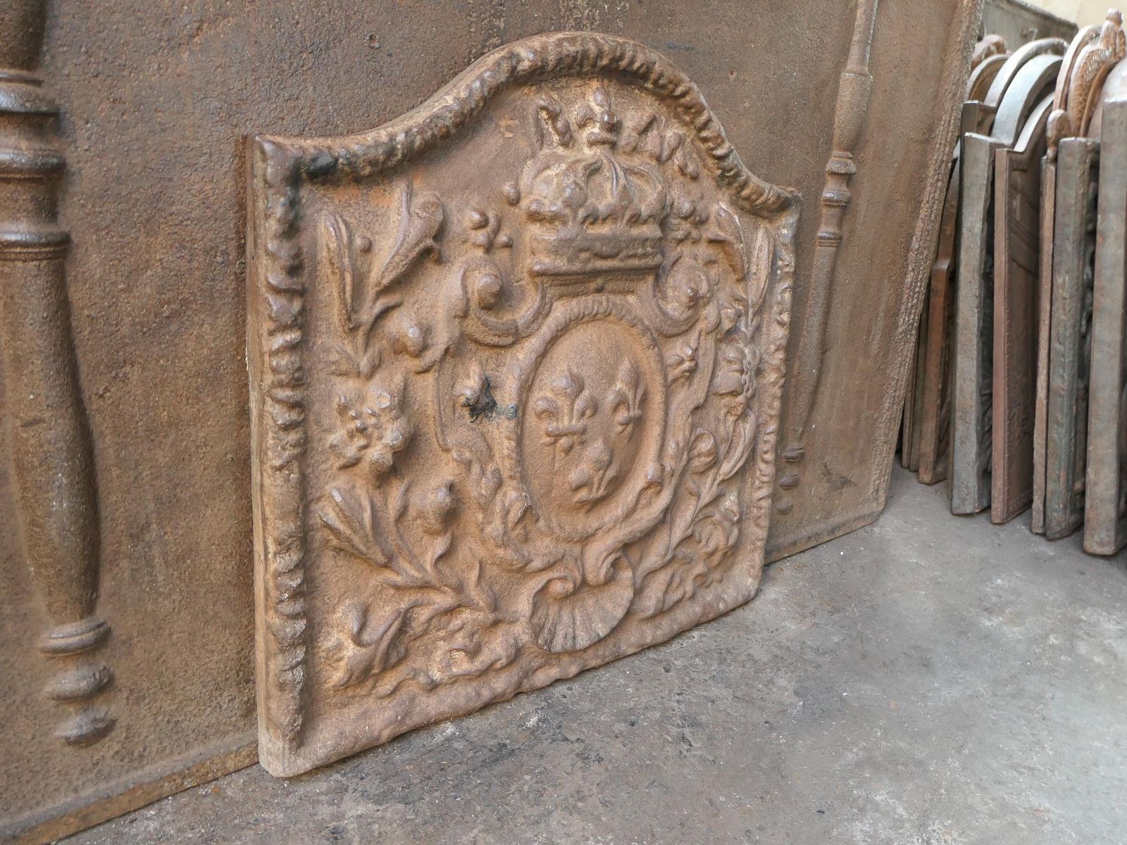 photo for sale French Louis Napoleon III Style 'Arms Of France' Fireback / Backsplash