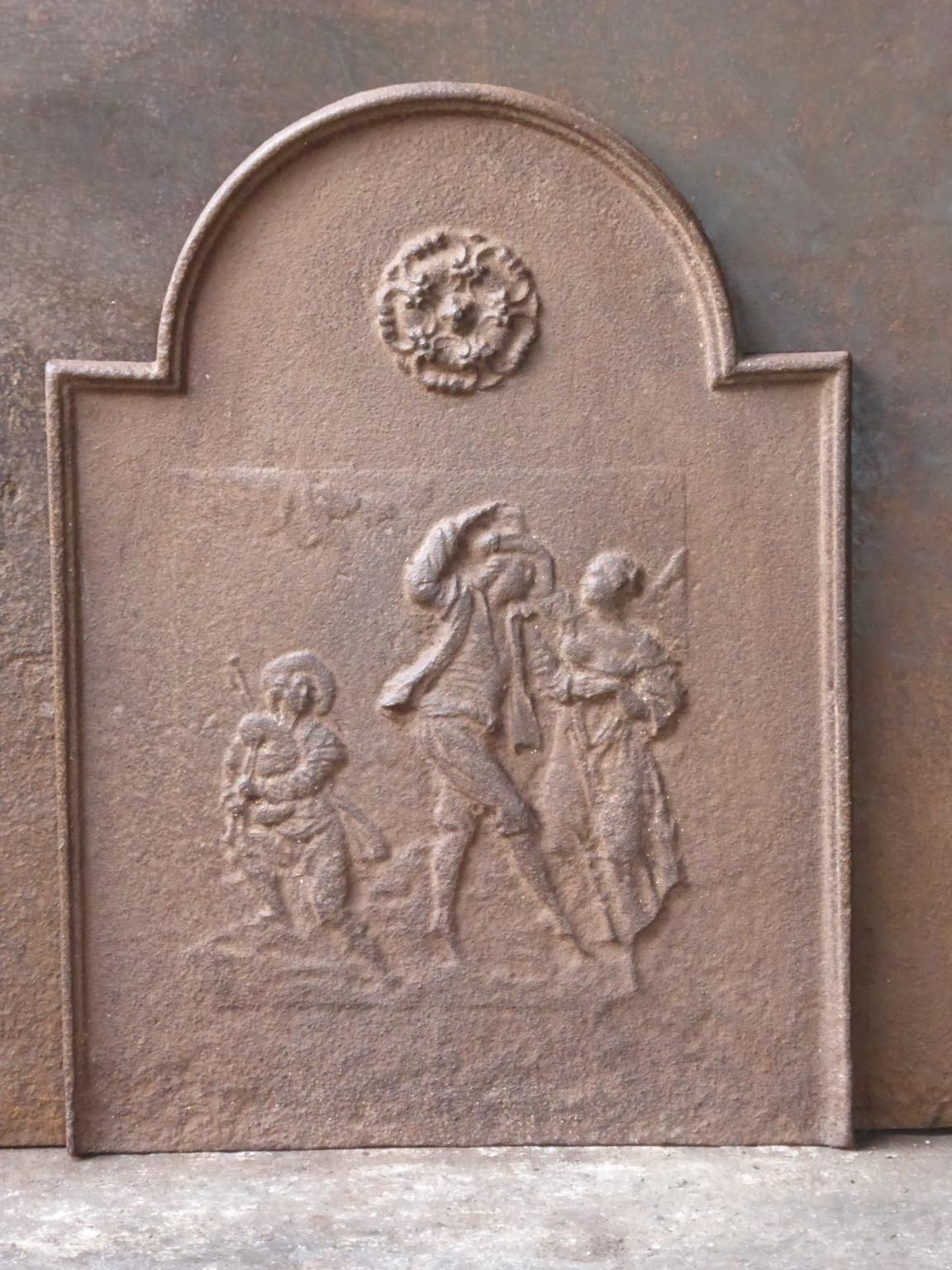 French Napoleon III 'Dancers' Fireback / Backsplash, 19th Century photo for sale
