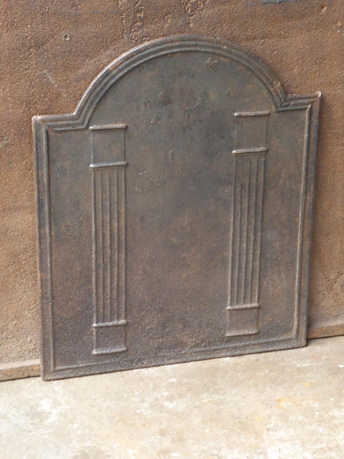 Antique French Neoclassical 'Pillars Of Freedom' Fireback / Backsplash photo 337.0
