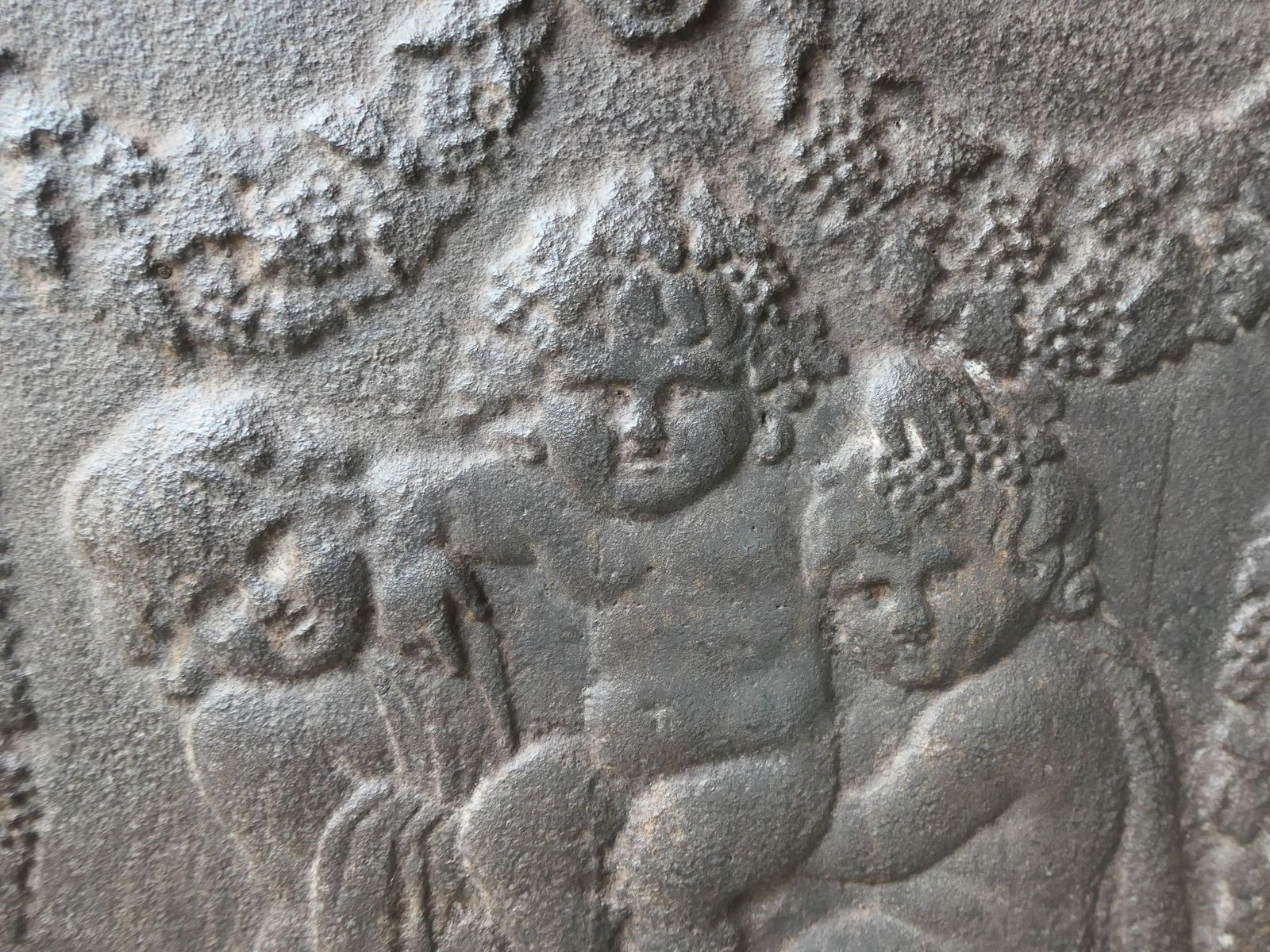 photo furniture Napoleon III Fireback / Backsplash Depicting Young Bacchus, 19th Century