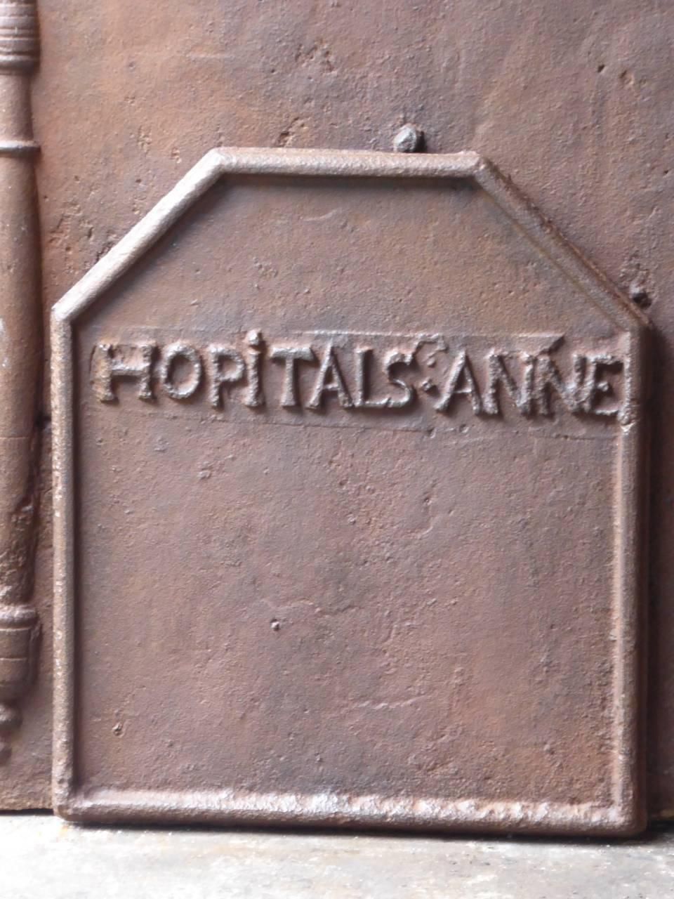 18th Century French 'Name' Fireback / Backsplash photo furniture