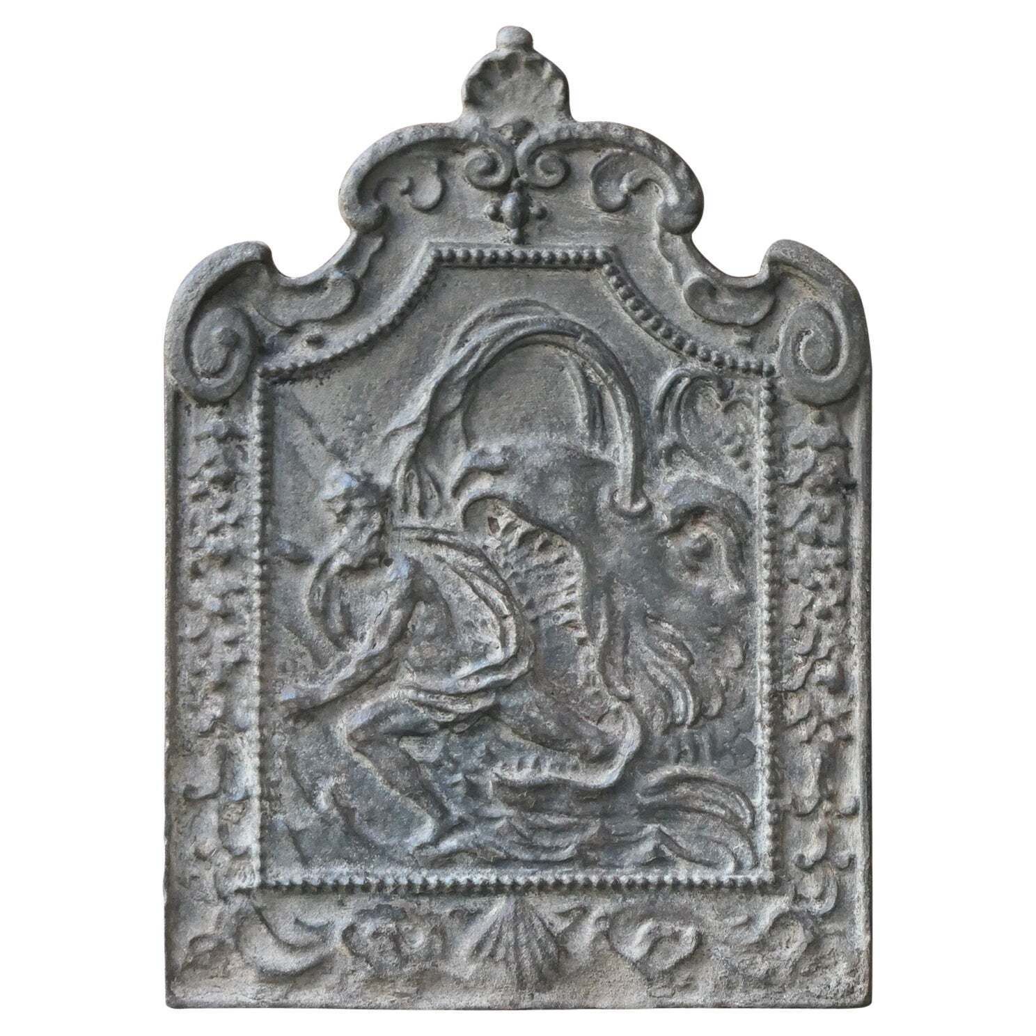18th Century French Louis XV 'Scylla And Charybdis' Fireback / Backsplash