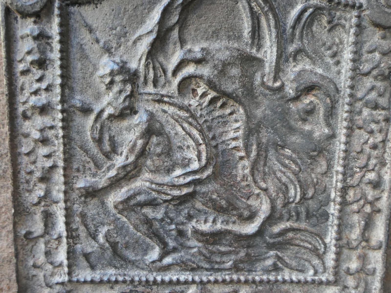 Home Fixtures 18th Century French Louis XV 'Scylla And Charybdis' Fireback / Backsplash photo