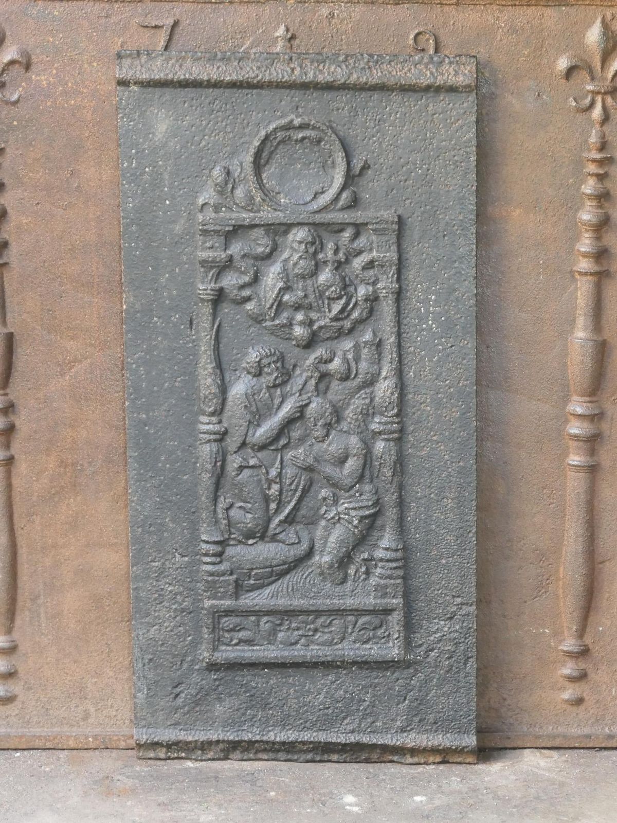 18th Century French 'John The Baptist' Fireback photo for sale