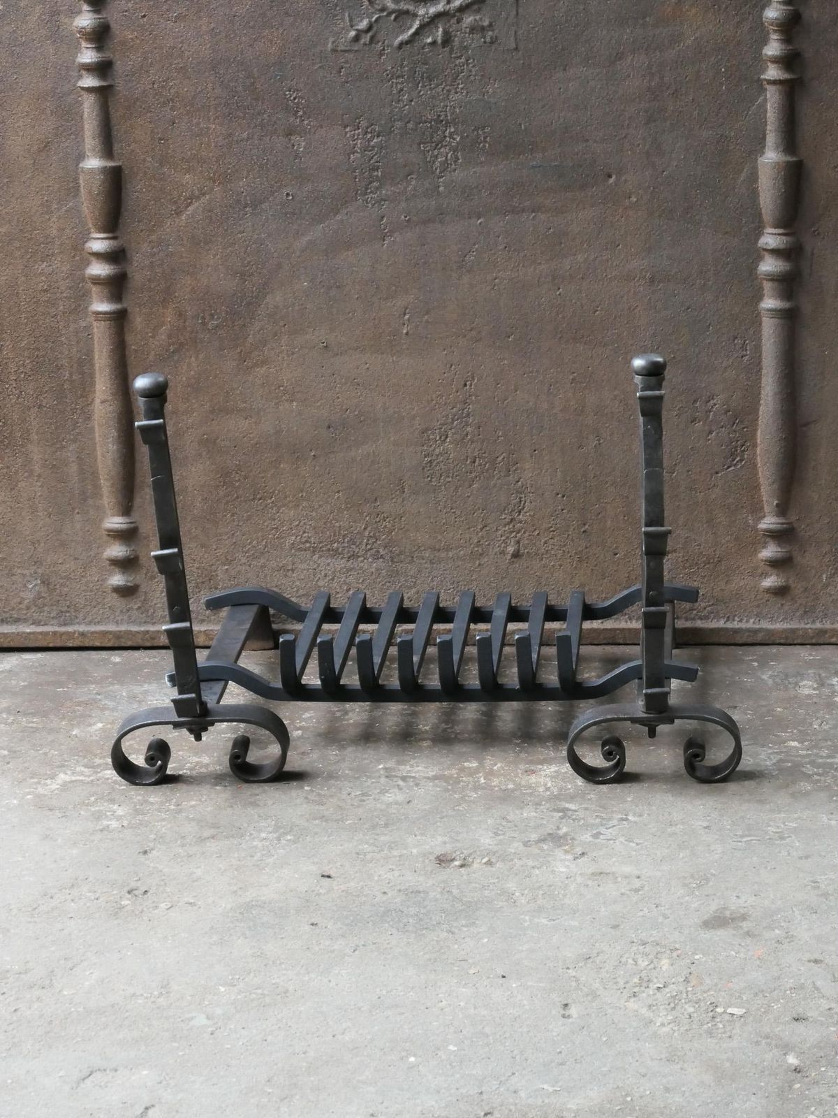 French Louis XV Period Fireplace Grate Or Fire Basket, 18th Century photo for sale