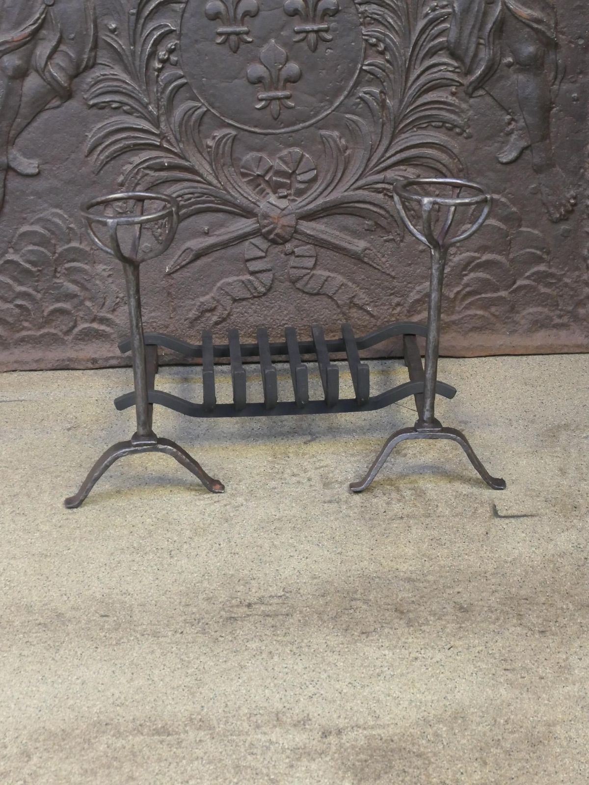 French Louis XV Period Fireplace Grate Or Fire Basket, 18th Century photo furniture