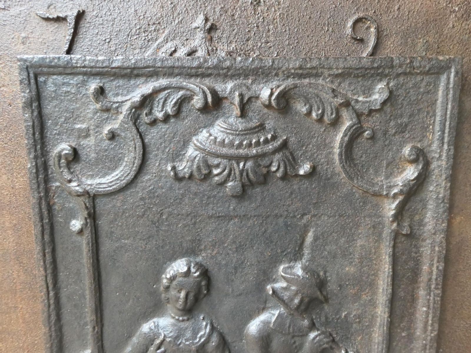 18th Century French Louis XV 'Man And Woman' Fireback / Backsplash photo buy