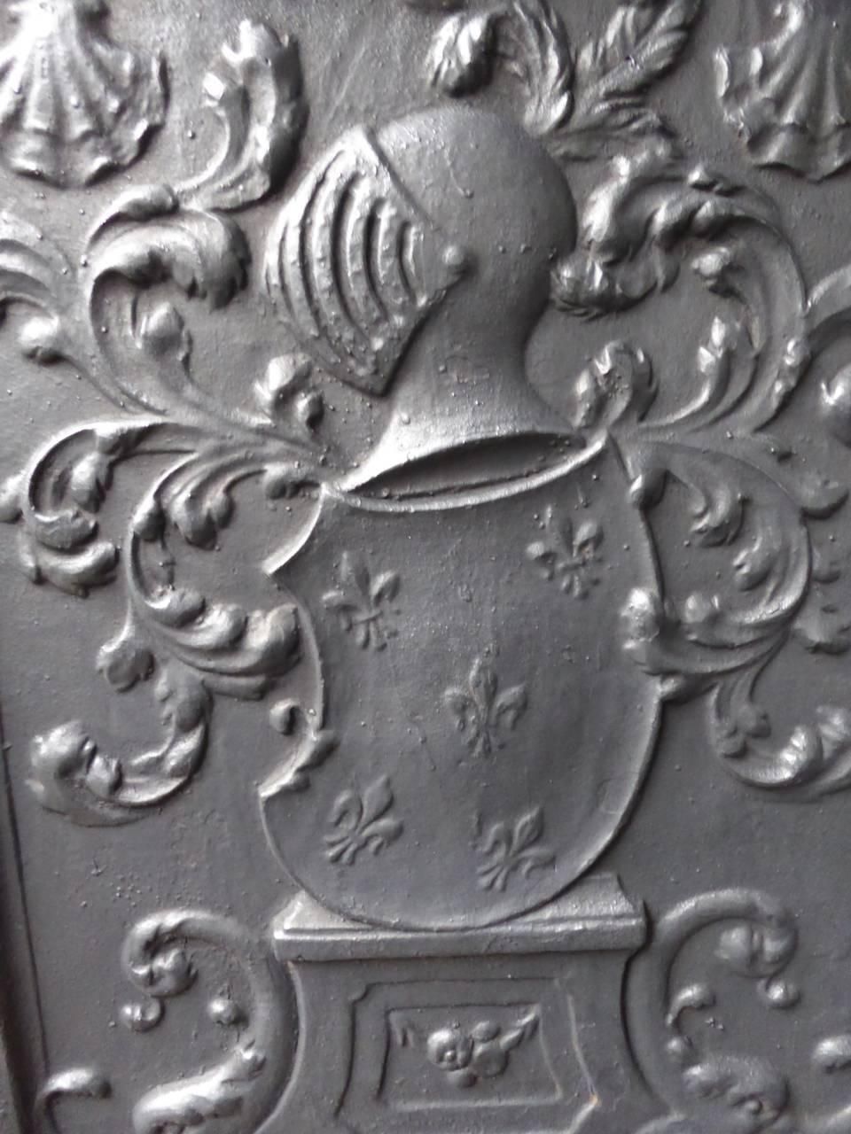 French 'Coat Of Arms' Fireback / Backsplash photo 596.0