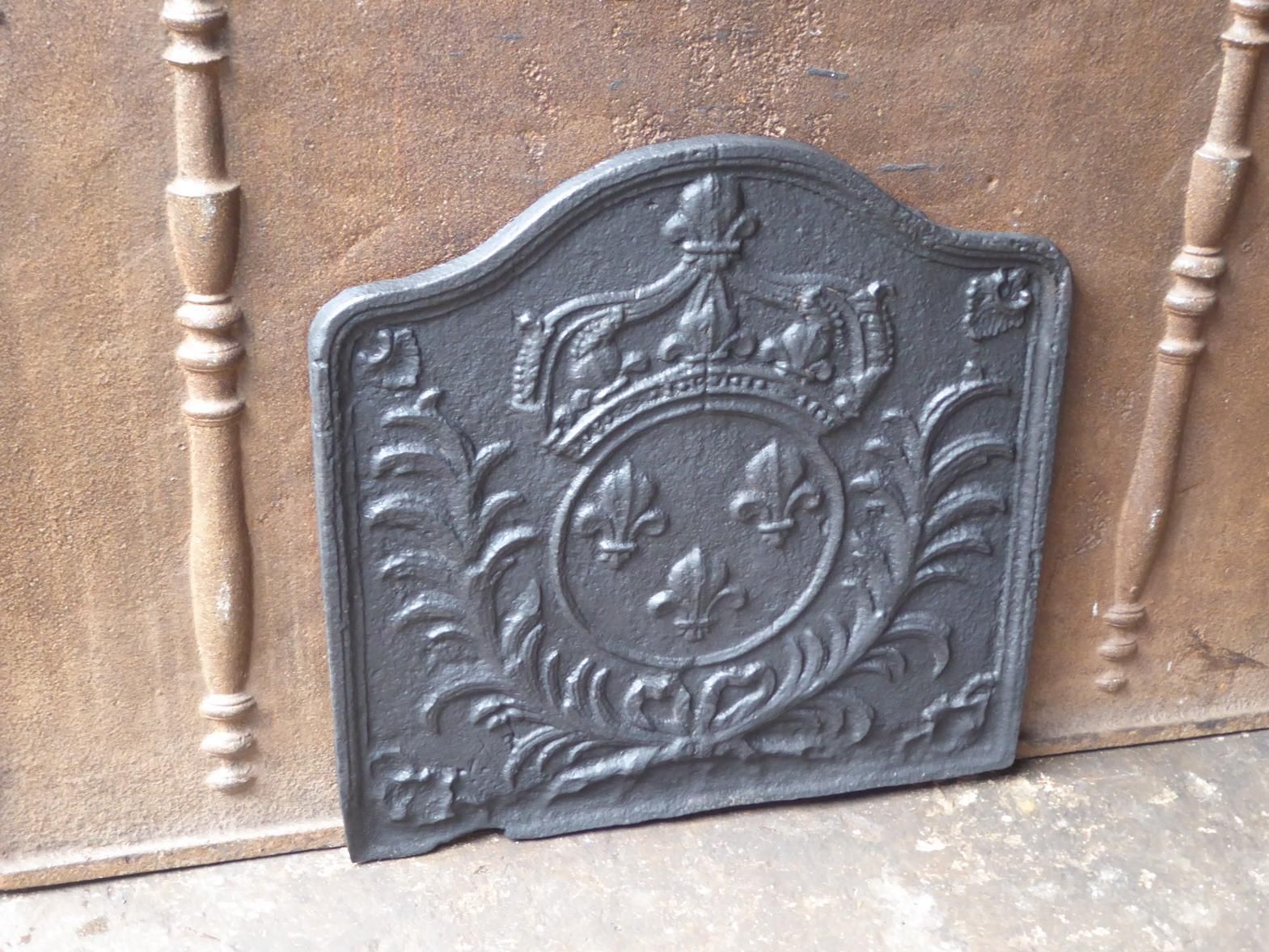 Antique French Louis XV Arms Of France Fireback / Backsplash, 18th Century photo Home Fixtures