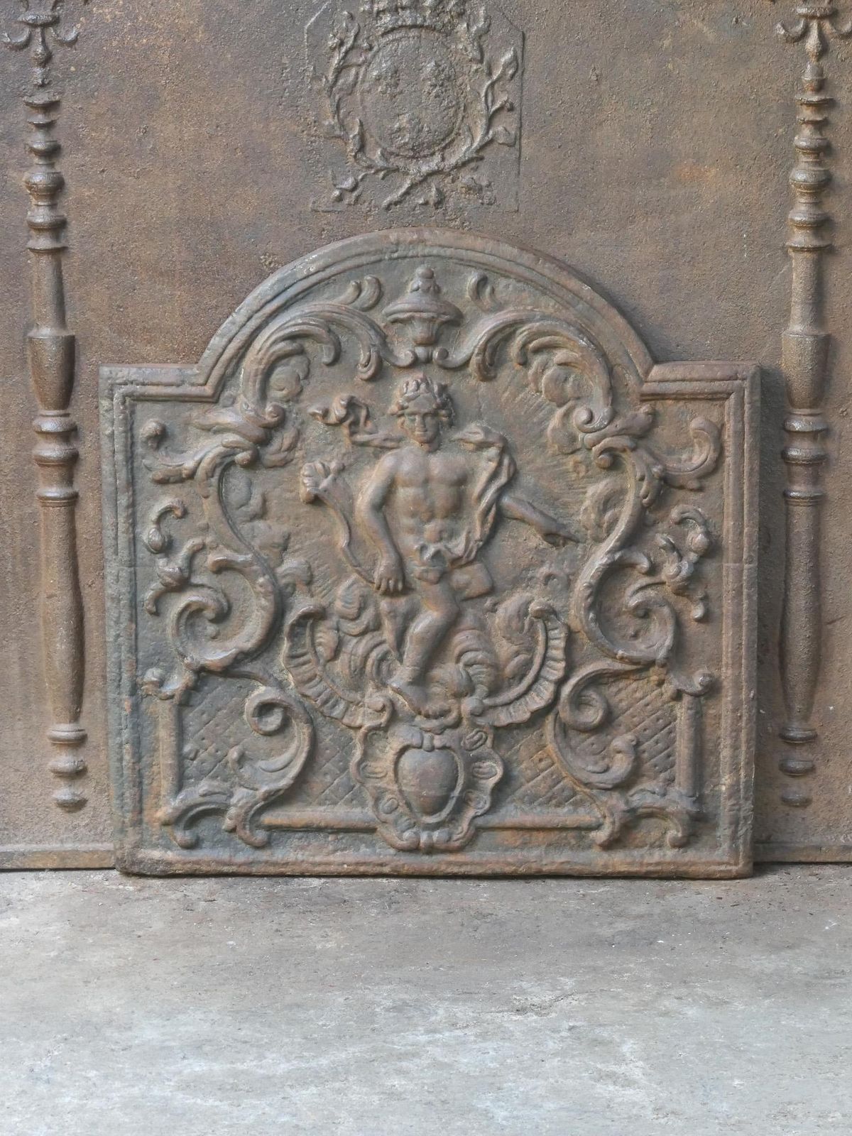 French Louis XV Style 'Apollo With Lyre' Fireback / Backsplash, 20th Century photo Home Fixtures