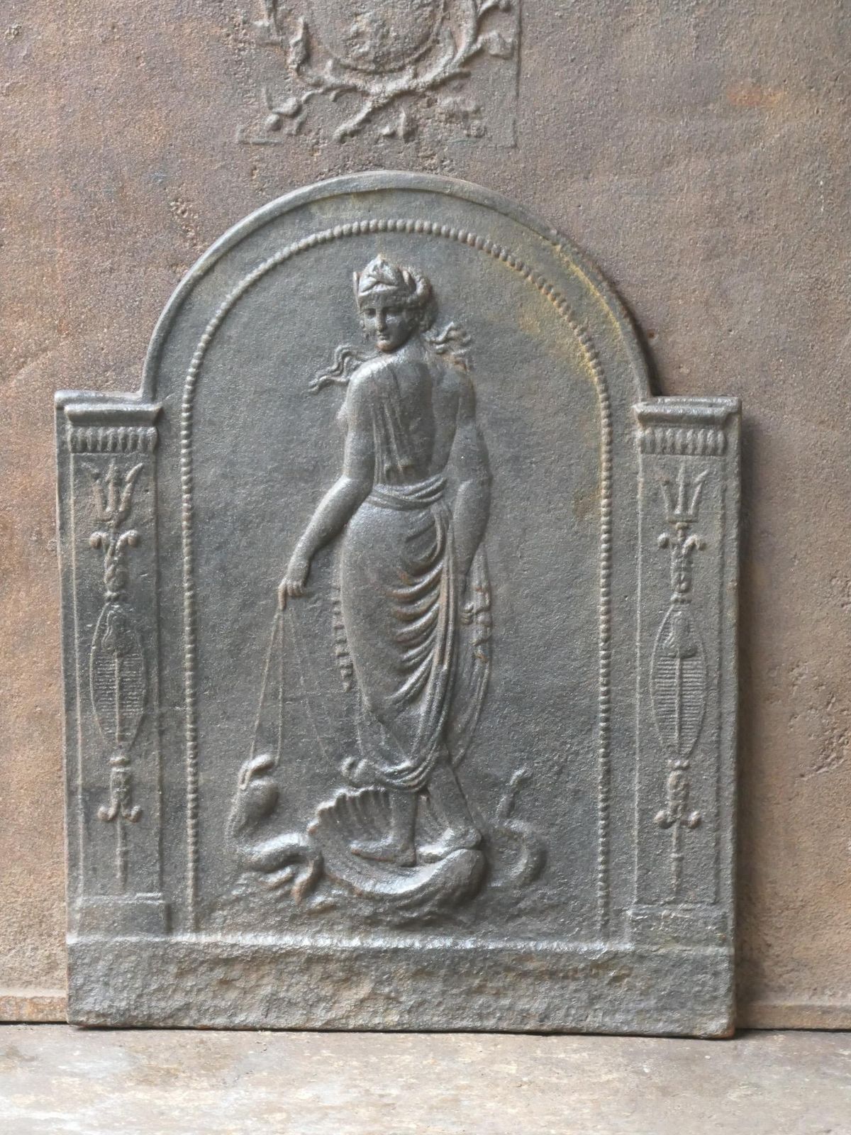 Antique French Neoclassical Period Fireback / Backsplash, 18th   19th C. photo for sale