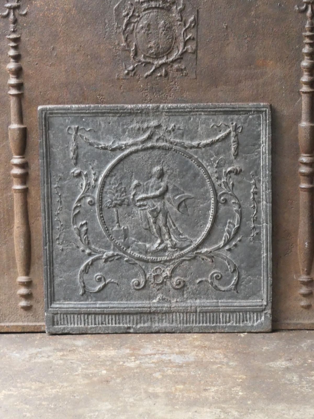 18th   19th C. French 'Apollo With Lyre' Fireback / Backsplash photo Home Fixtures