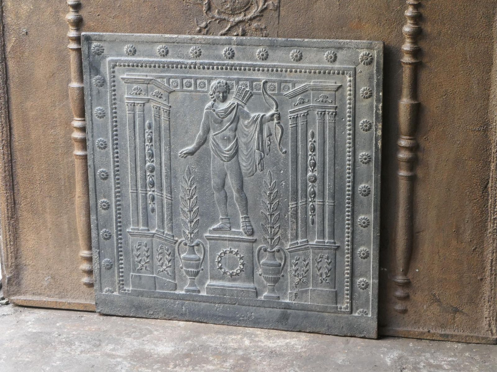 French Neoclassical 'Diana' Fireback / Backsplash, 18th 19th Century photo 576.0