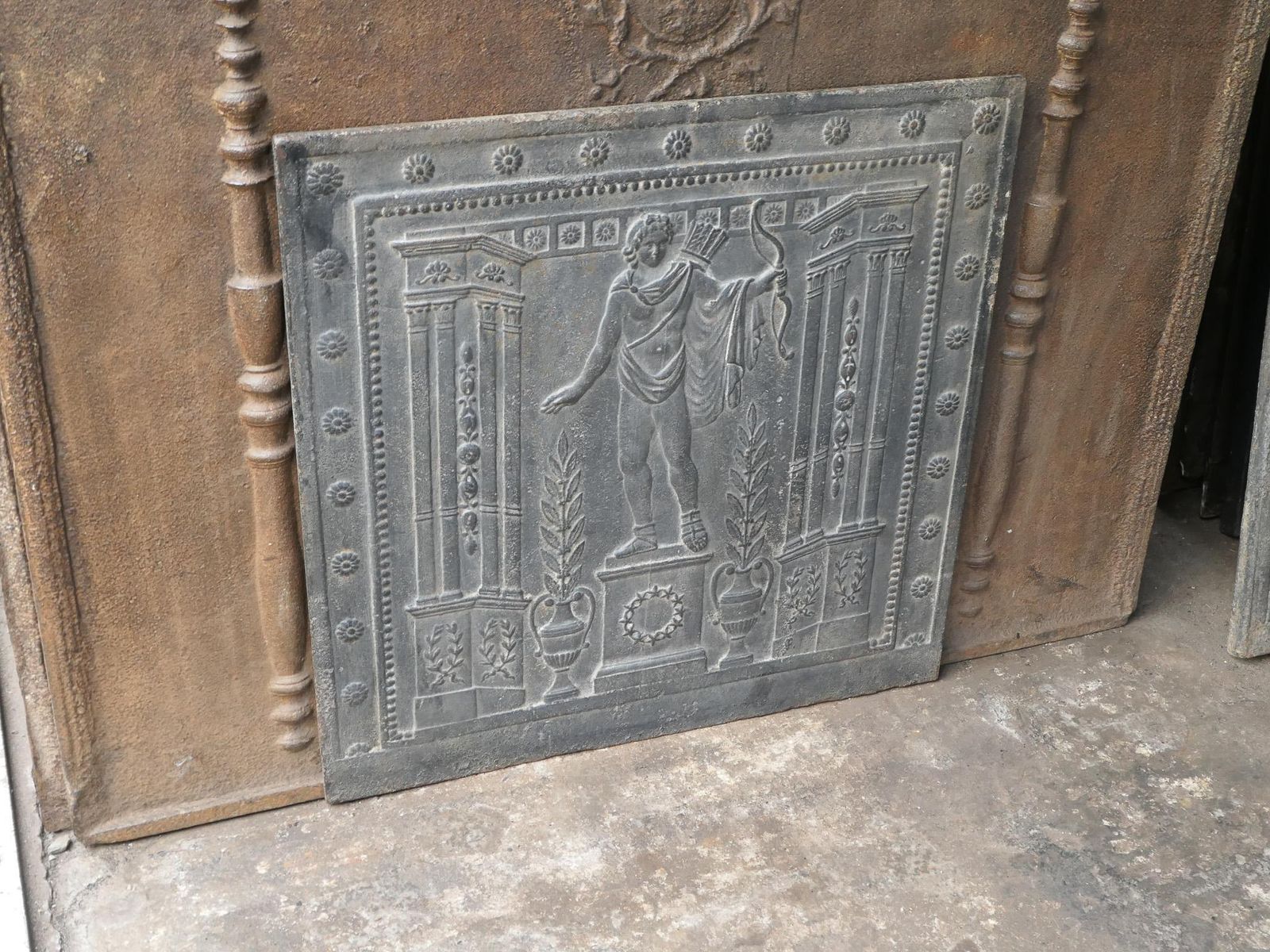 French Neoclassical 'Diana' Fireback / Backsplash, 18th 19th Century photo buy