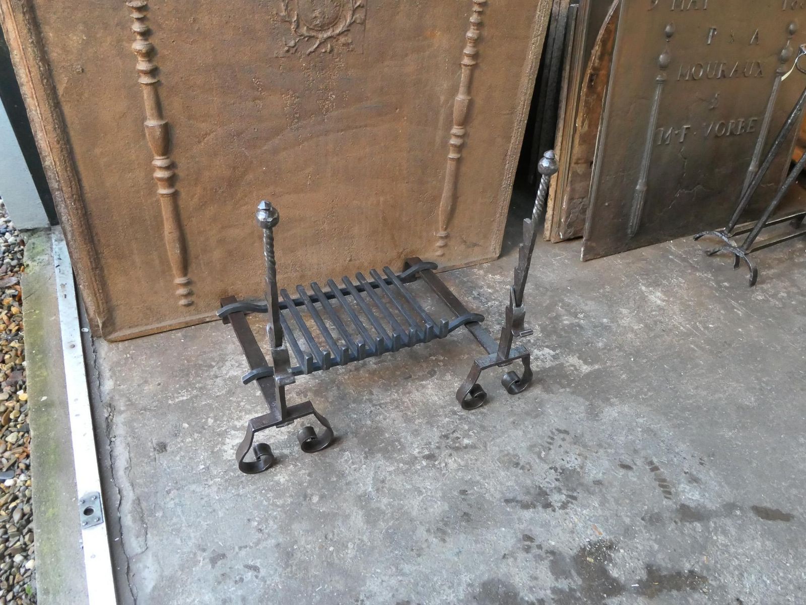 photo for sale French Louis XV Period Fireplace Grate Or Fire Basket, 18th Century