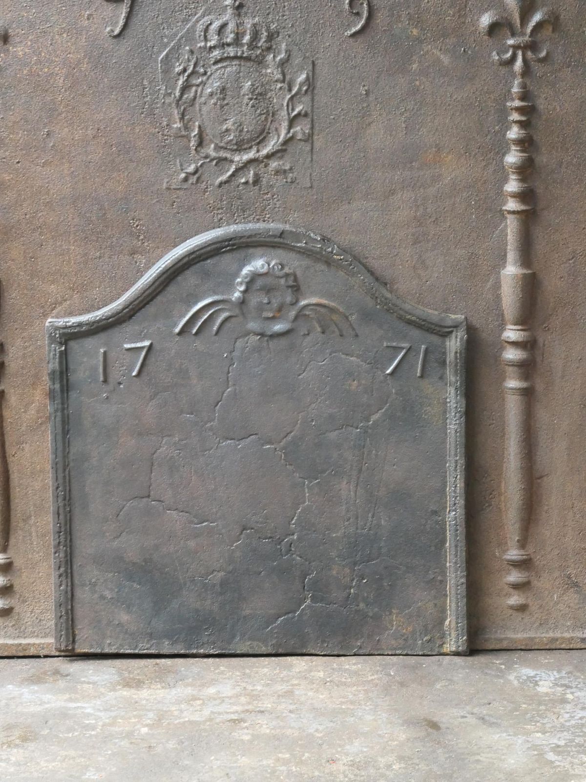 18th Century French Louis XV Period Fireback / Backsplash photo furniture