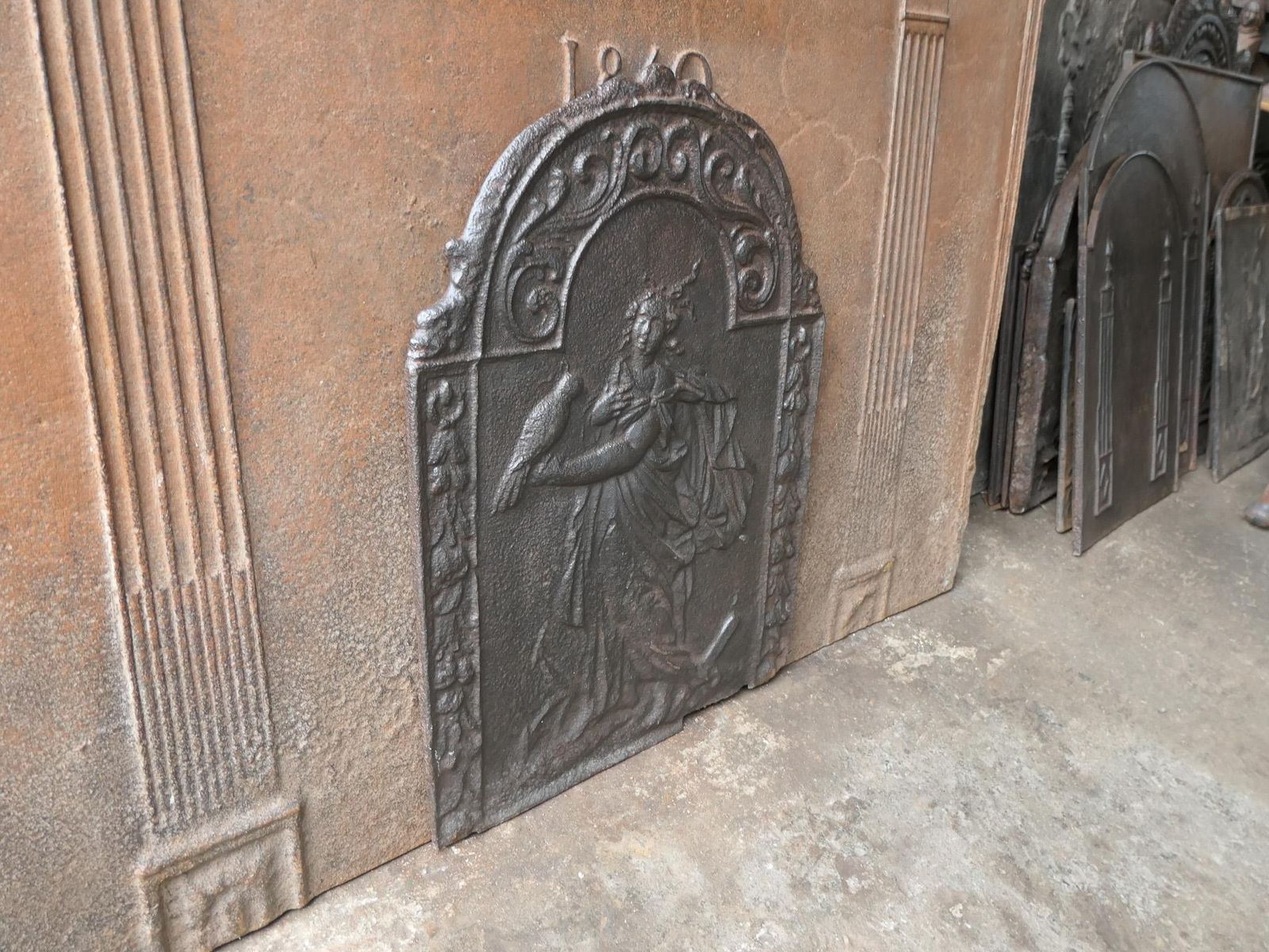 photo buy Antique Dutch Louis XIV Period 'The Hope' Fireback / Backsplash, 17th Century