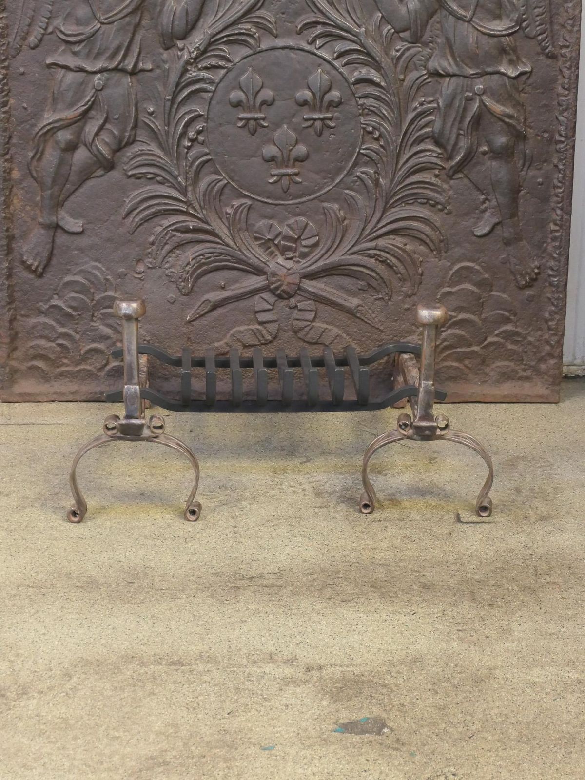 French Louis XV Period Fireplace Grate Or Fire Basket, 18th Century photo for sale