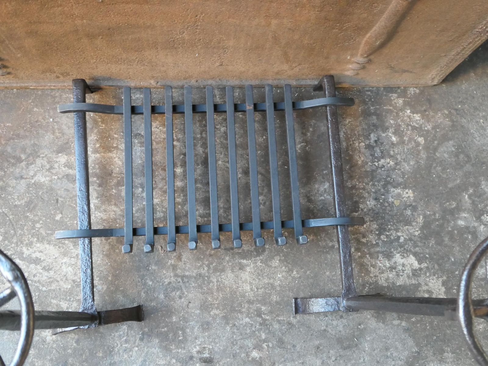 photo for sale French Louis XIV Period Fireplace Andirons Or Fire Grate, 17th Century