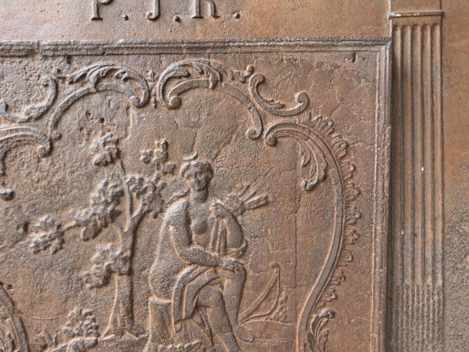 photo for sale 18th Century Louis XV Period Fireback / Backsplash With Diana Bathing