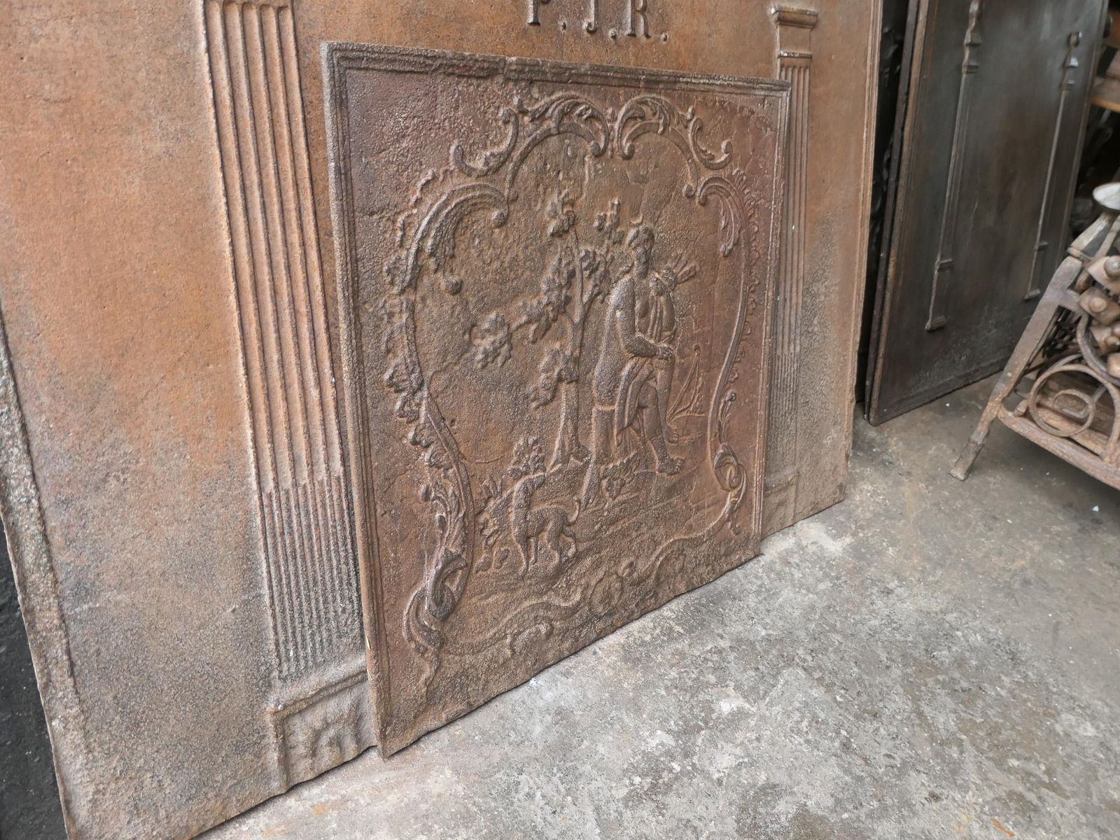 576.0 18th Century Louis XV Period Fireback / Backsplash With Diana Bathing photo