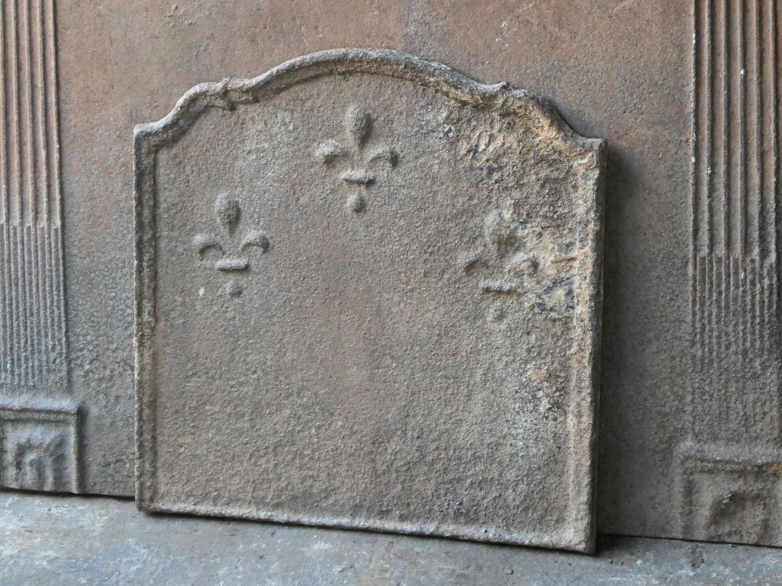 Antique French Louis XIV 'Fleur De Lys' Fireback / Backsplash, 17th Century photo buy