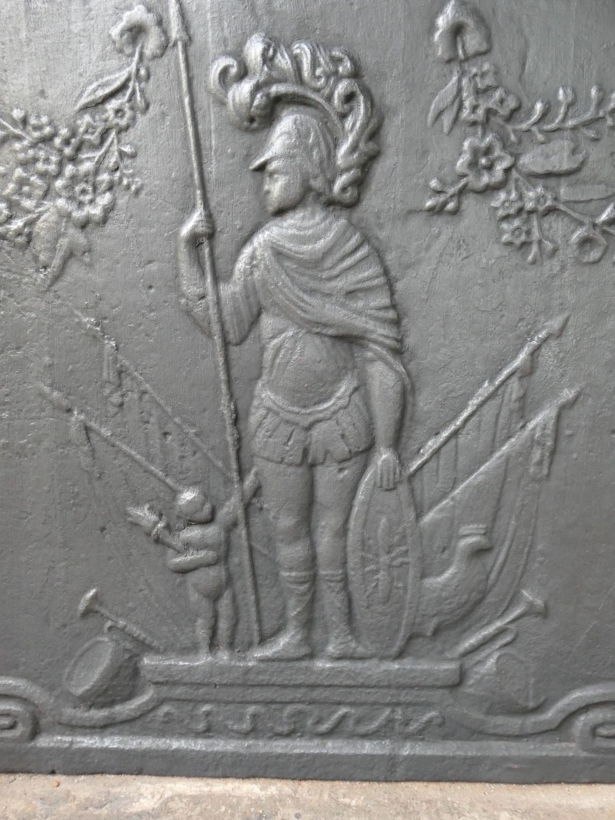 photo vinterior Antique French 'Mars' Fireback / Backsplash, 19th Century