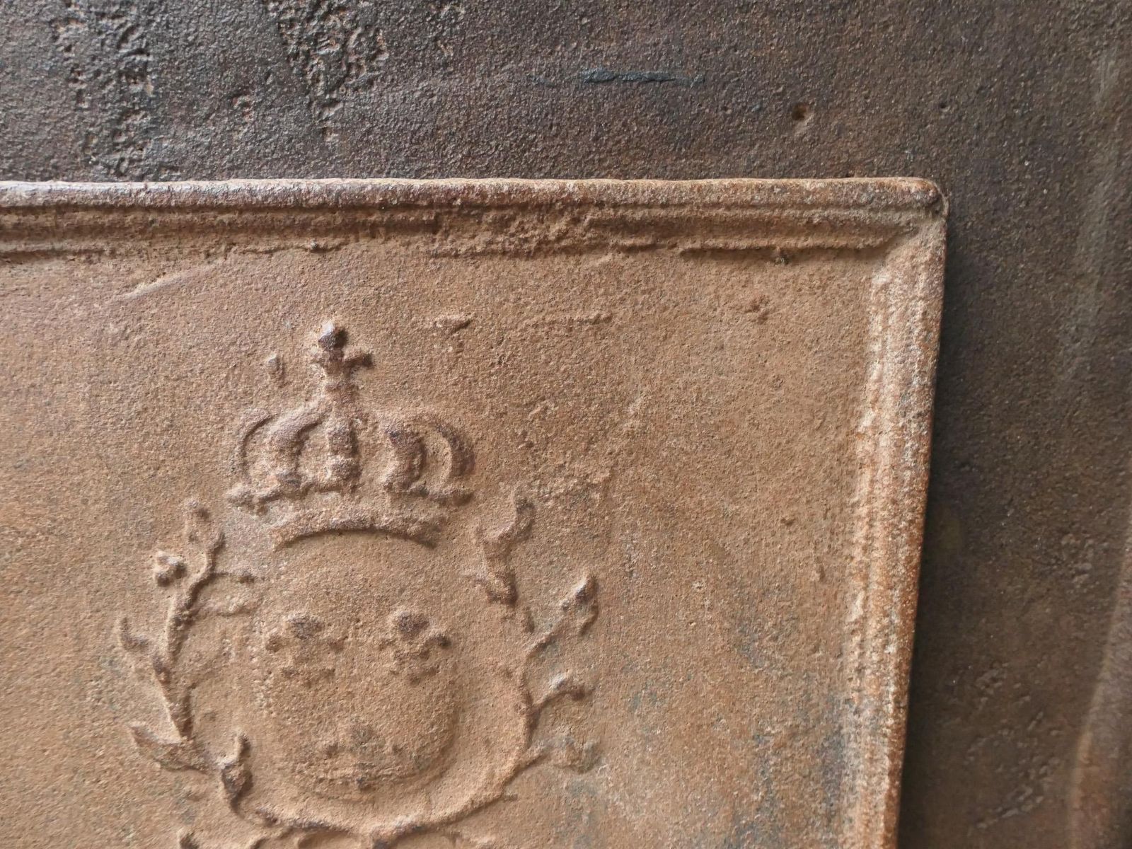 18th Century French Louis XV Period 'Arms Of France' Fireback / Backsplash photo vintage