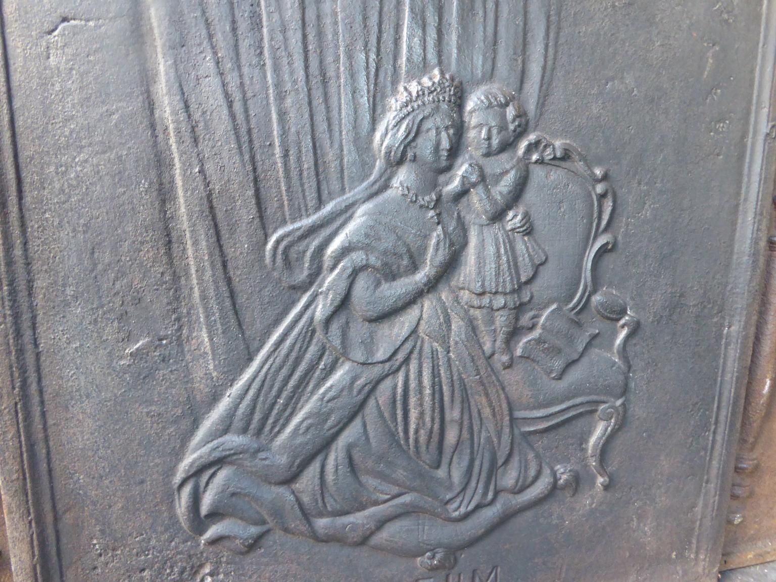 Antique French 'Mary Of Kevelaer' Fireback / Backsplash, 19th Century photo Home Fixtures