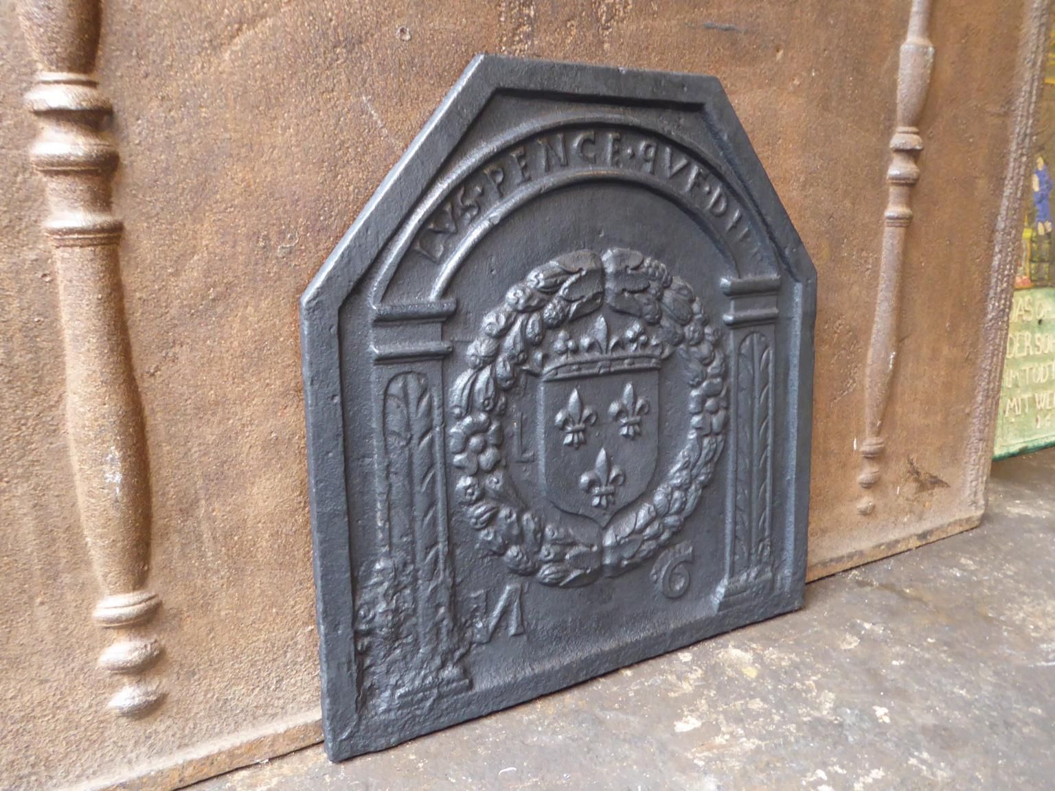 photo furniture French Louis XIV Coat Of France Fireback / Backsplash, 17th Century