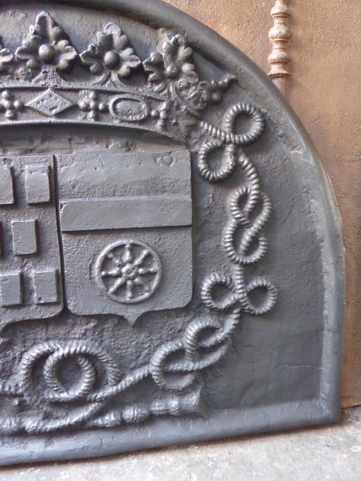 French Louis XIV Style 'Coat Of Arms De Rostaing Family' Fireback / Backsplash photo 678.0