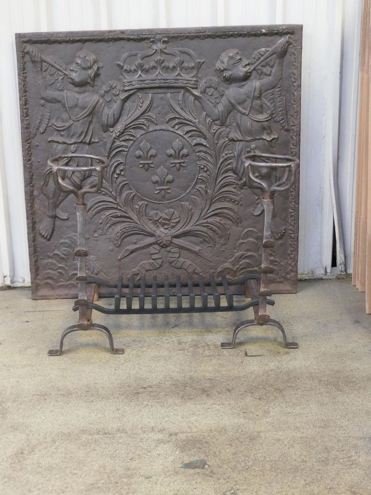 French Louis XV Period Fireplace Grate Or Fire Basket, 18th Century photo for sale