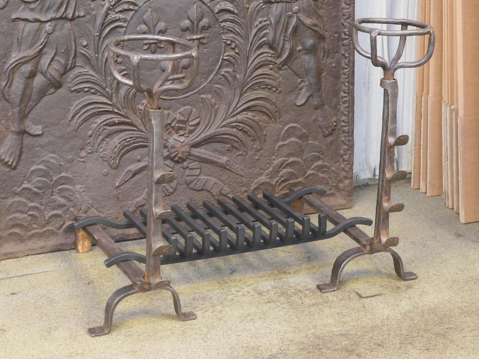 French Louis XV Period Fireplace Grate Or Fire Basket, 18th Century photo Home Fixtures