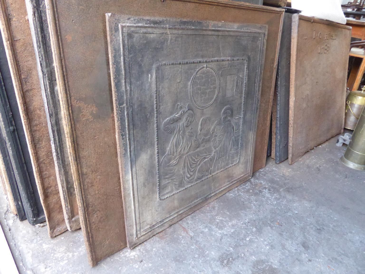 photo furniture Antique French Art Nouveau 'The Pub' Fireback / Backsplash