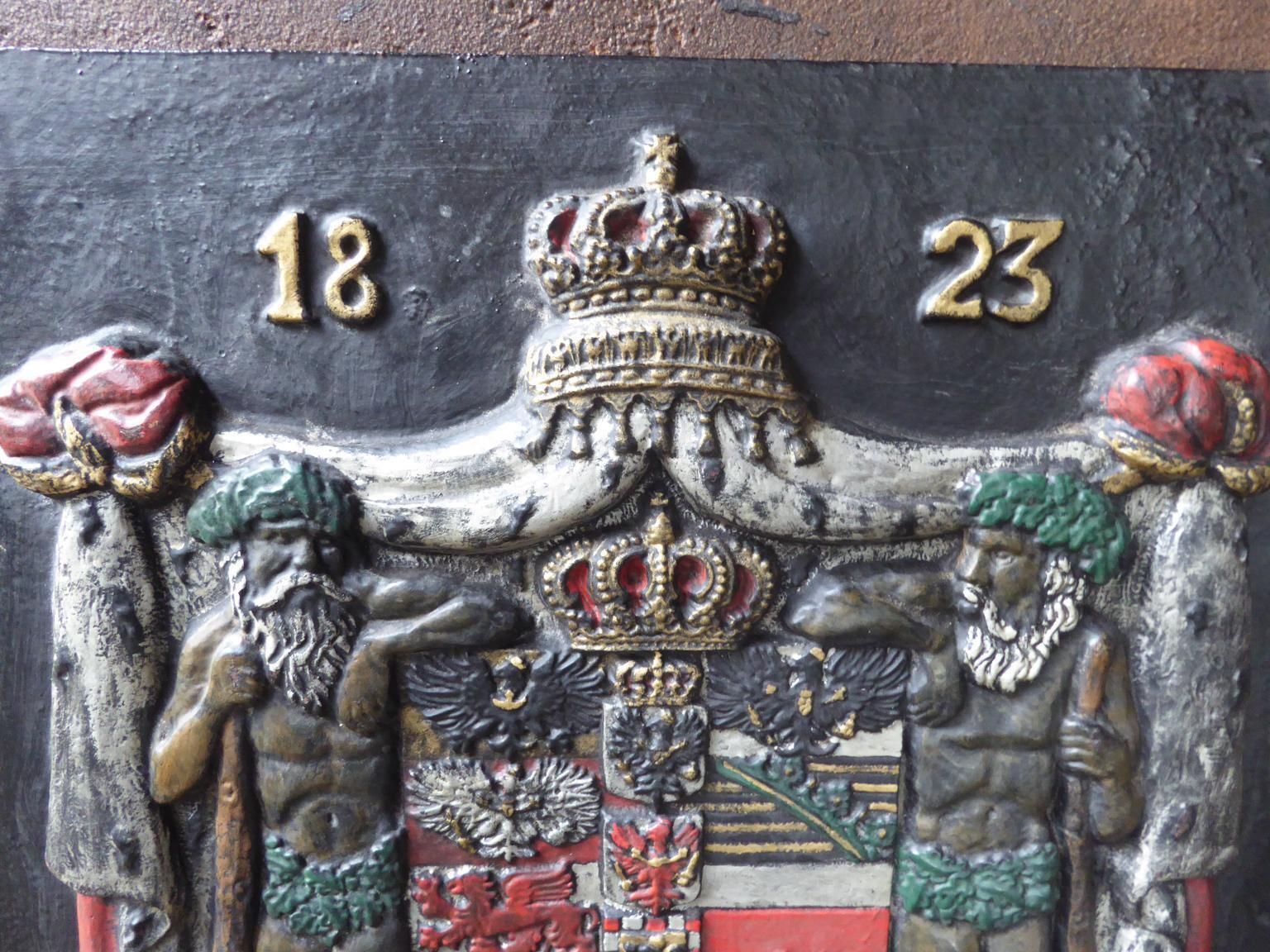 German Neoclassical Style Coat Of Arms Fireback / Backsplash photo 661.0