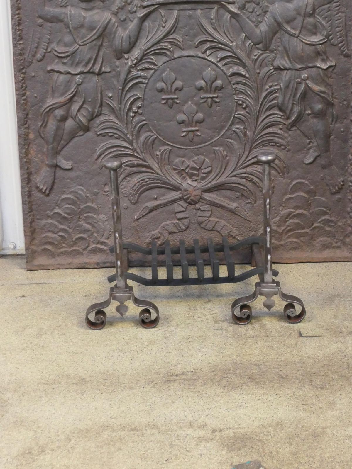 French Louis XV Period Fireplace Grate Or Fire Basket, 18th Century photo furniture