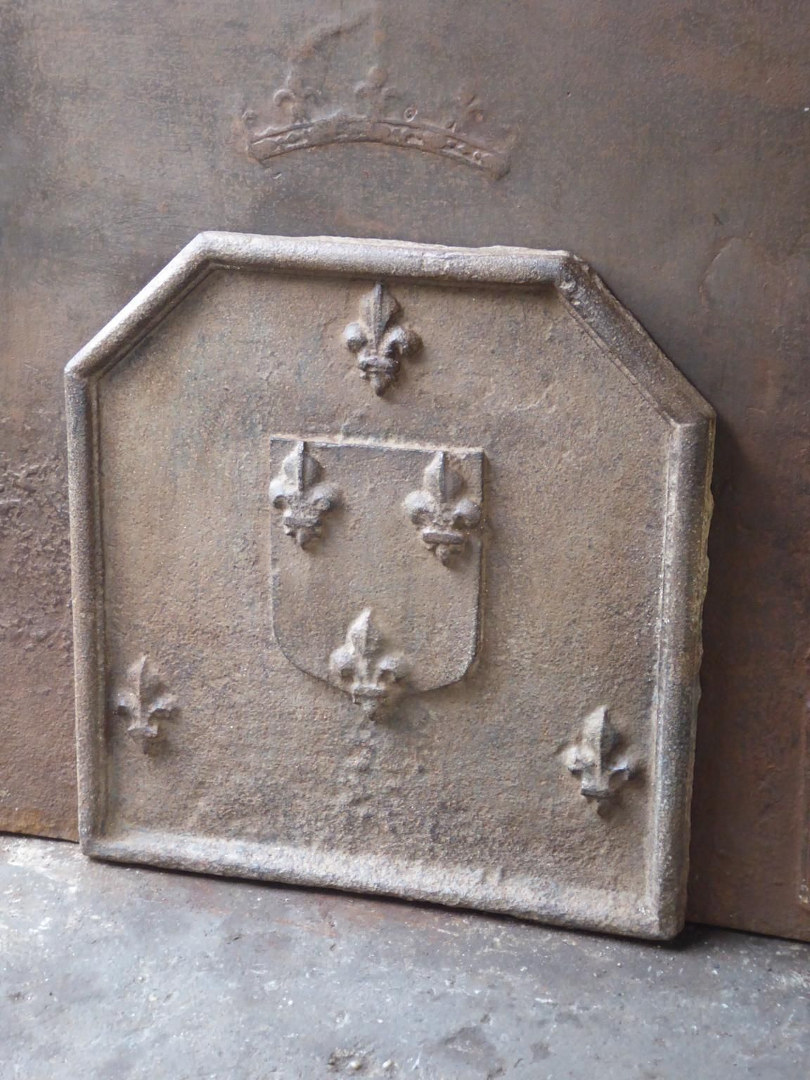 17th   18th Century French Louis XIV 'Fleurs De Lys' Fireback / Backsplash photo Home Fixtures