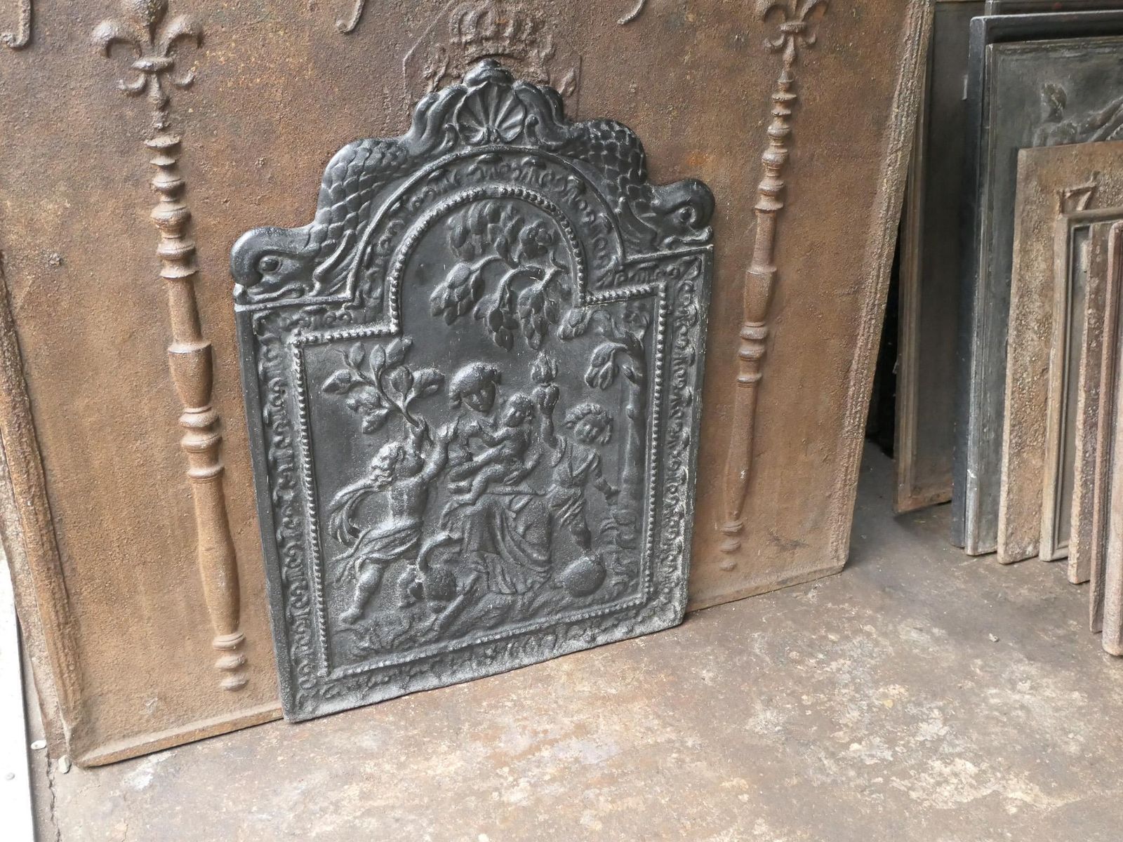 17th Century French Louis XIV 'Caritas' Fireback / Backsplash photo buy