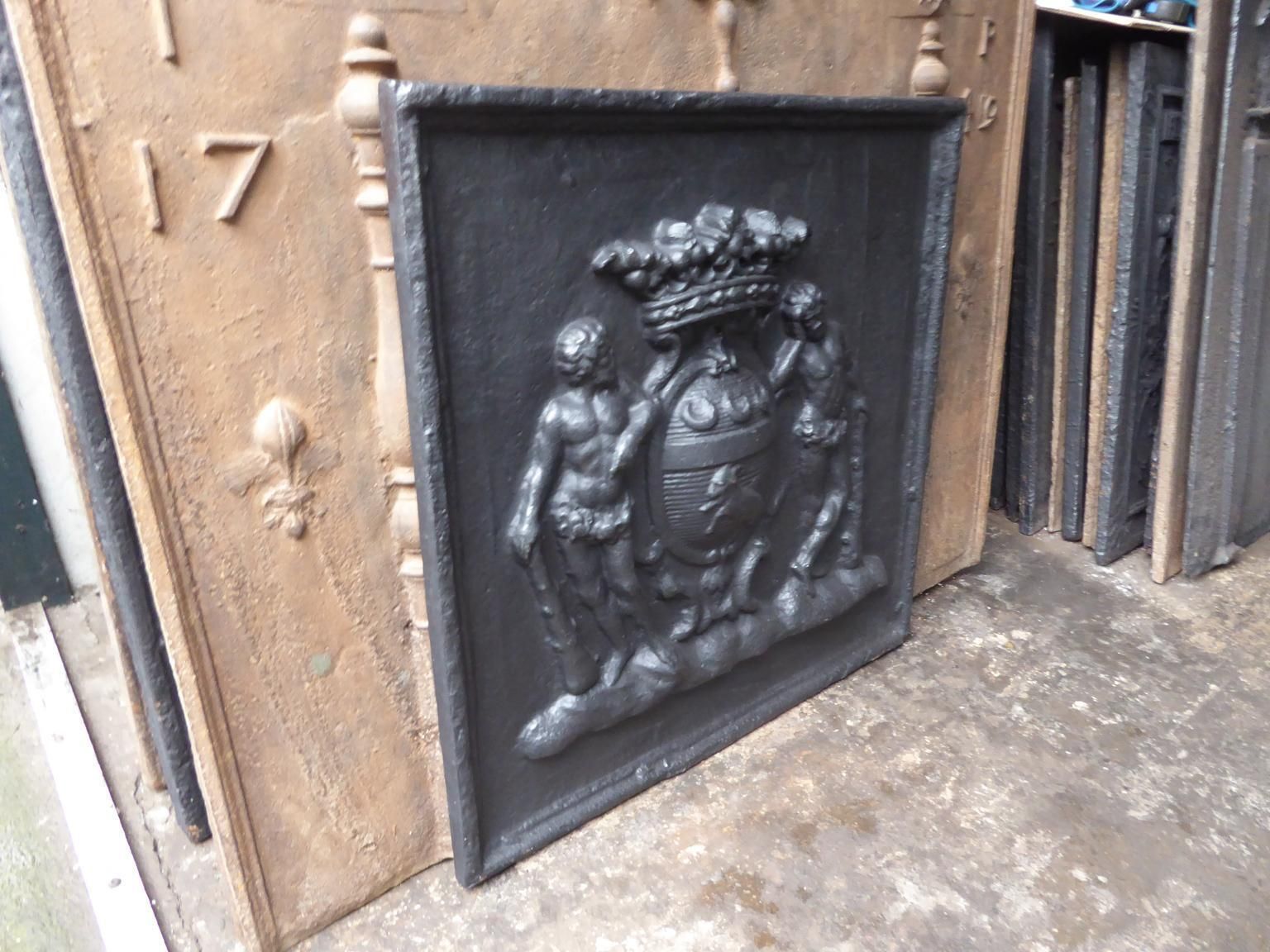 photo for sale French Louis XIV Style Coat Of Arms Fireback / Backsplash