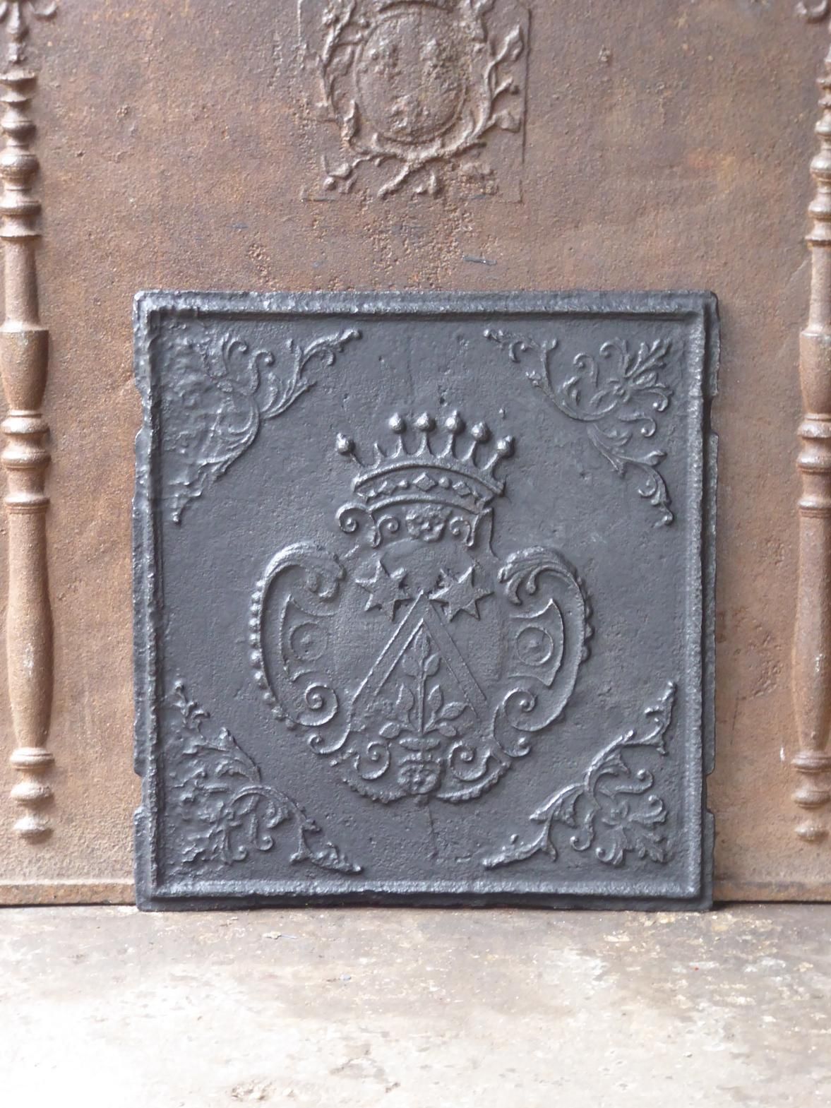 18th Century German Louis XV 'Coat Of Arms' Fireback / Backsplash photo for sale