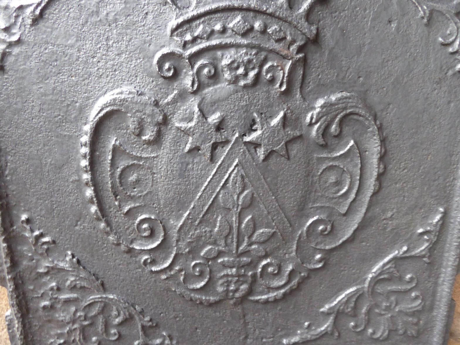 18th Century German Louis XV 'Coat Of Arms' Fireback / Backsplash photo vinterior