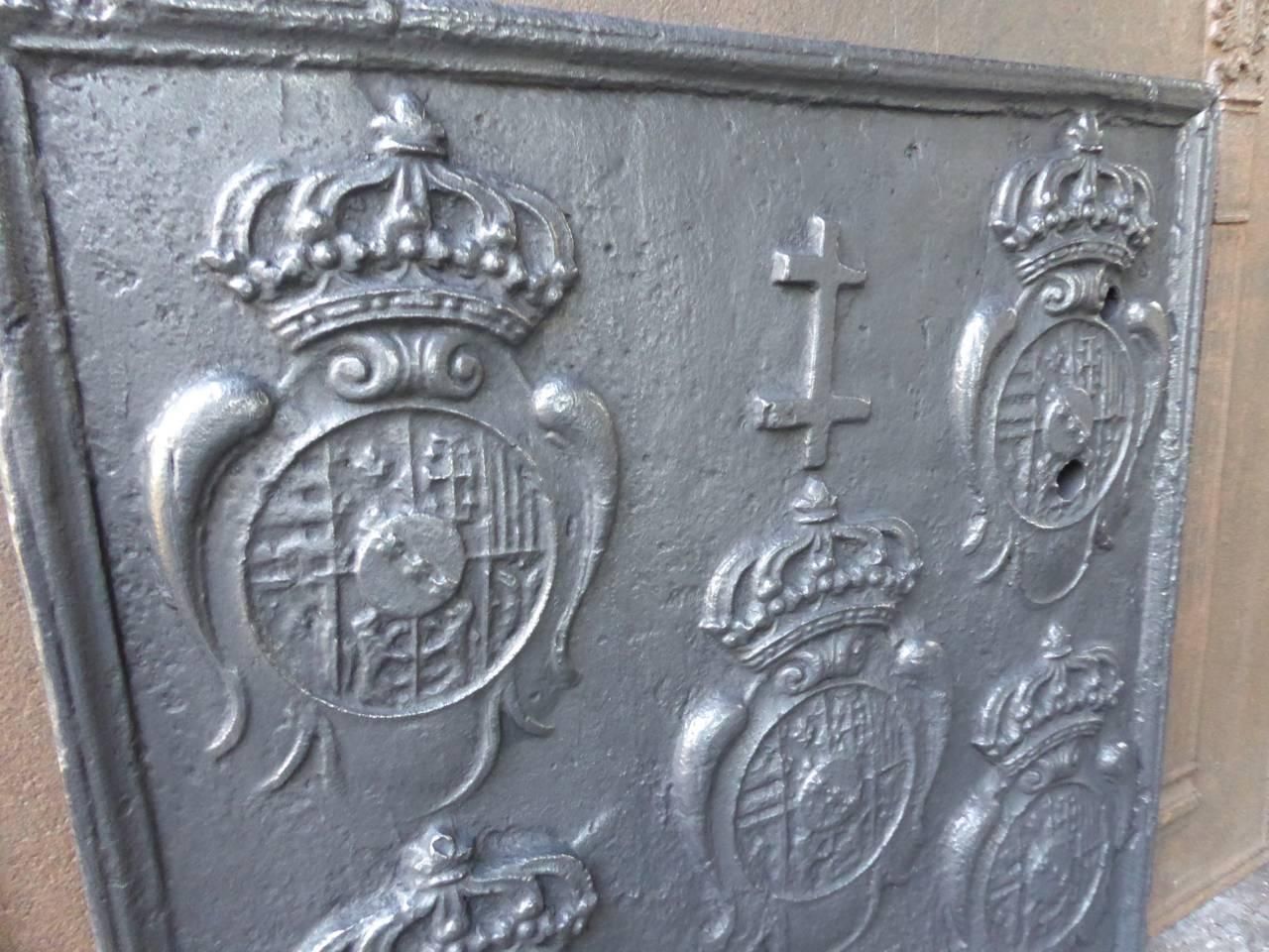 17th 18th Century French 'Arms Of Loraine' Fireback / Backsplash photo furniture