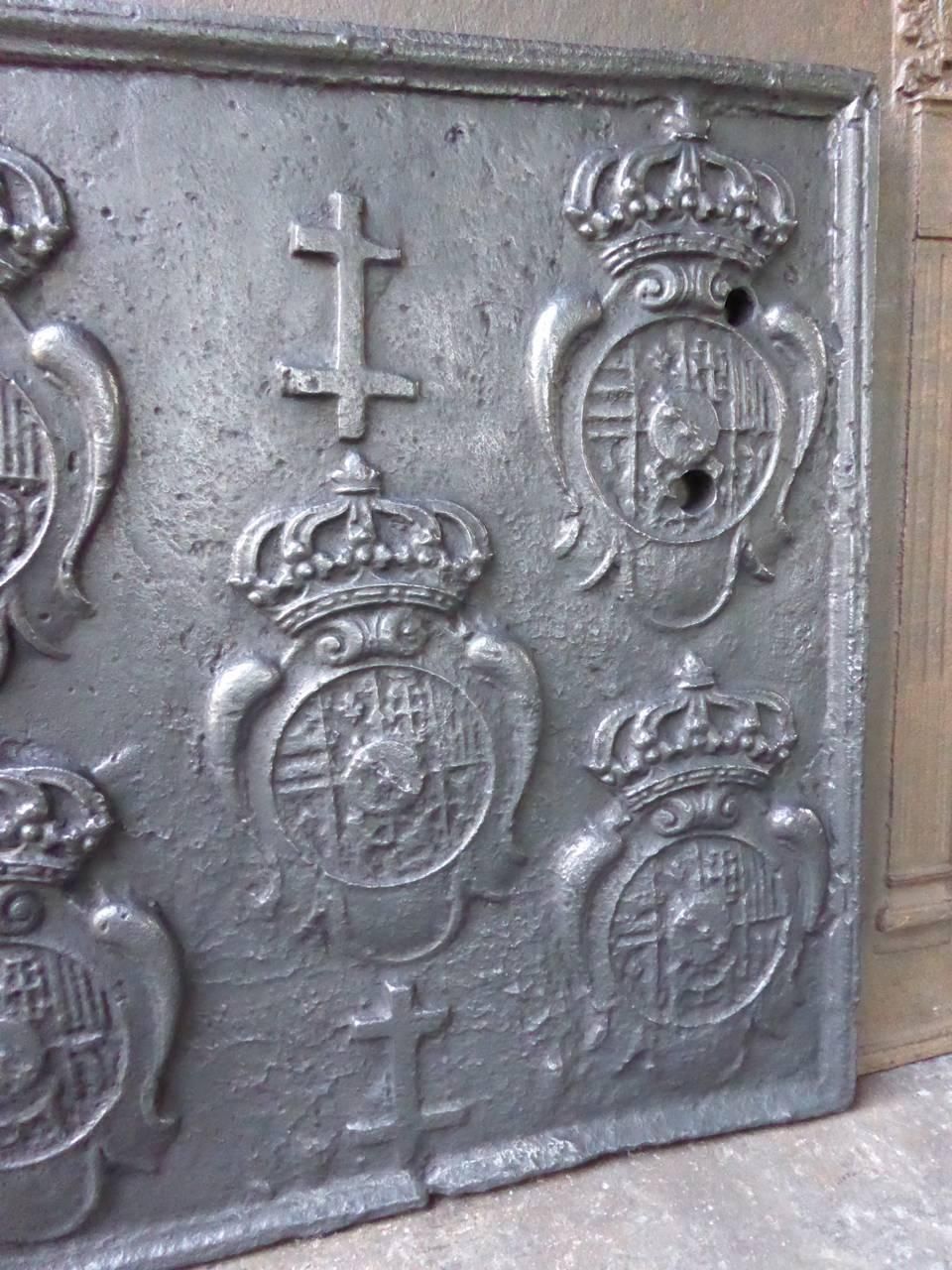 17th 18th Century French 'Arms Of Loraine' Fireback / Backsplash photo for sale