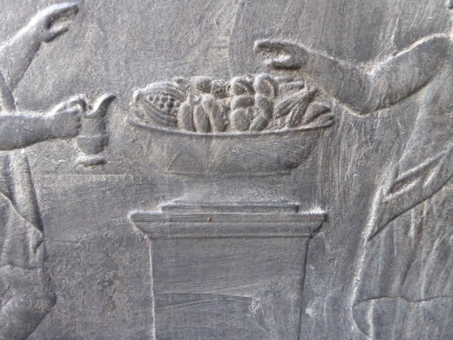 Antique French Napoleon III 'Roman Scene' Fireback / Backsplash, 19th Century photo Home Fixtures