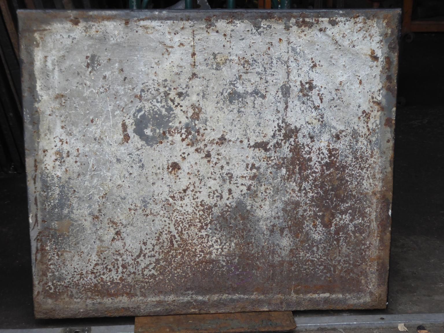 Antique French Neoclassical 'Pillars Of Freedom' Fireback / Backsplash, 19th C. photo vintage