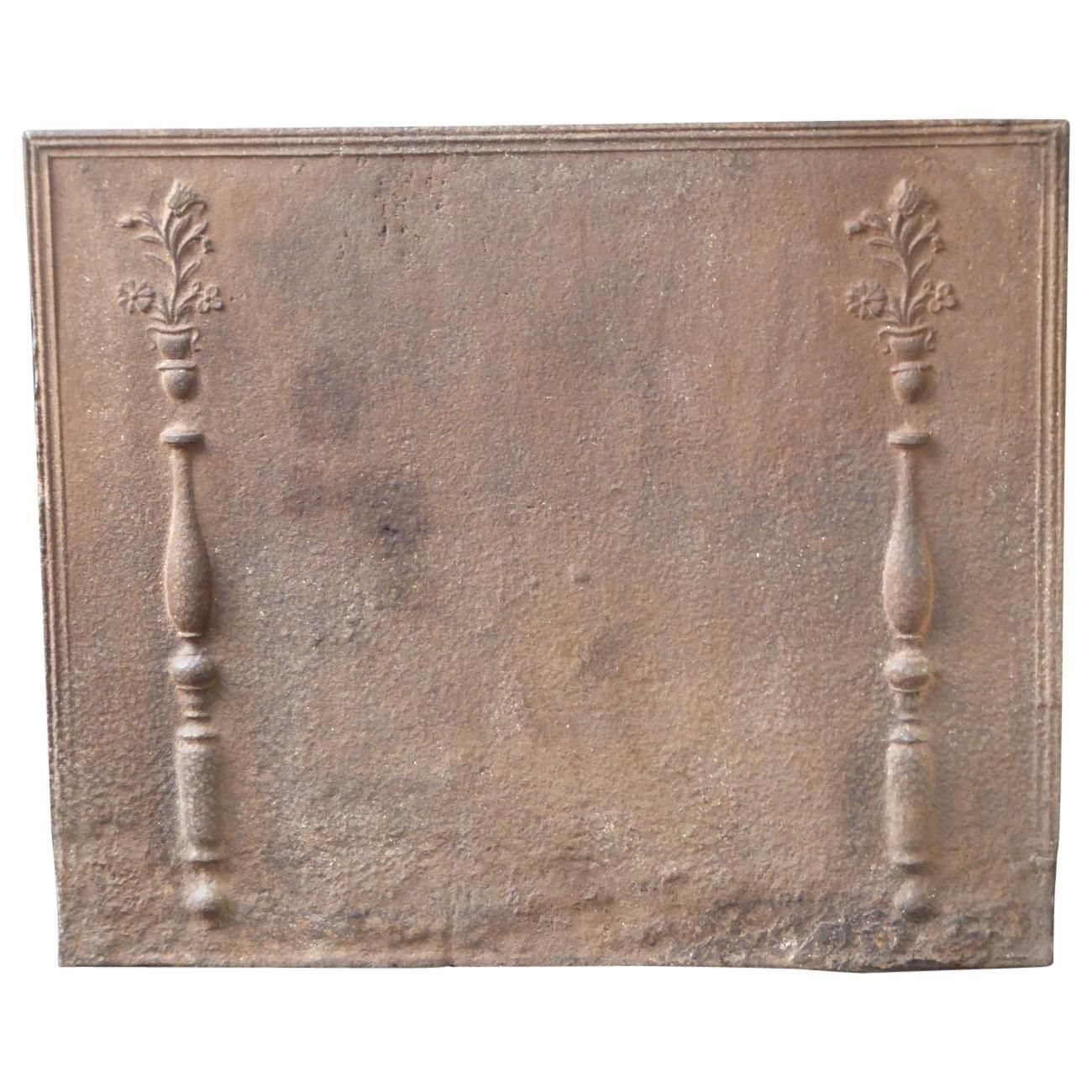 French Louis XV 'Pillars Of Hercules' Fireback / Backsplash, 18th Century