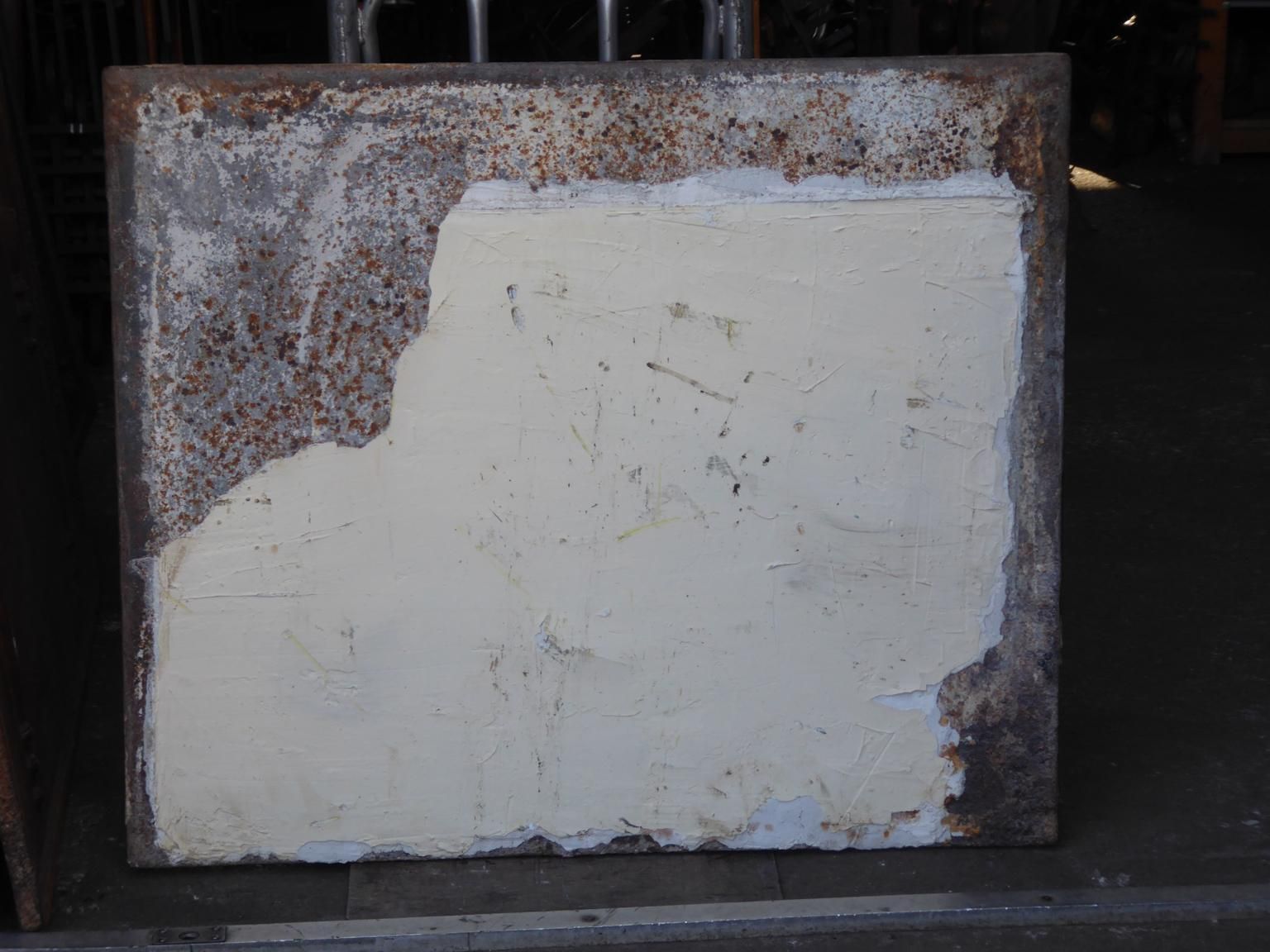 photo for sale 18th Century French Fireback / Backsplash 'Pillars With Medieval Ihs Monograms'