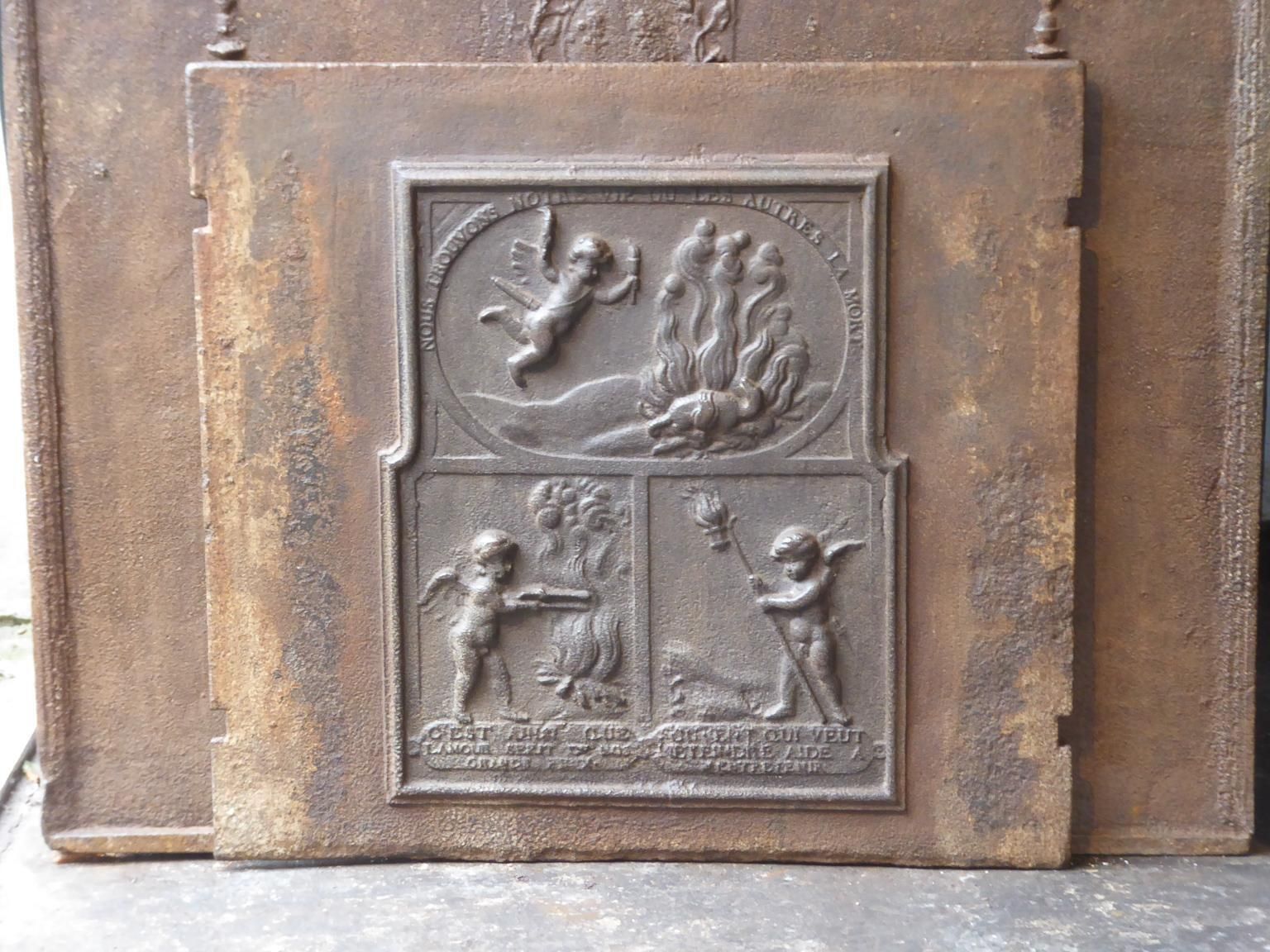 18th Century French 'Allegory Of Love' Fireback / Backsplash photo for sale